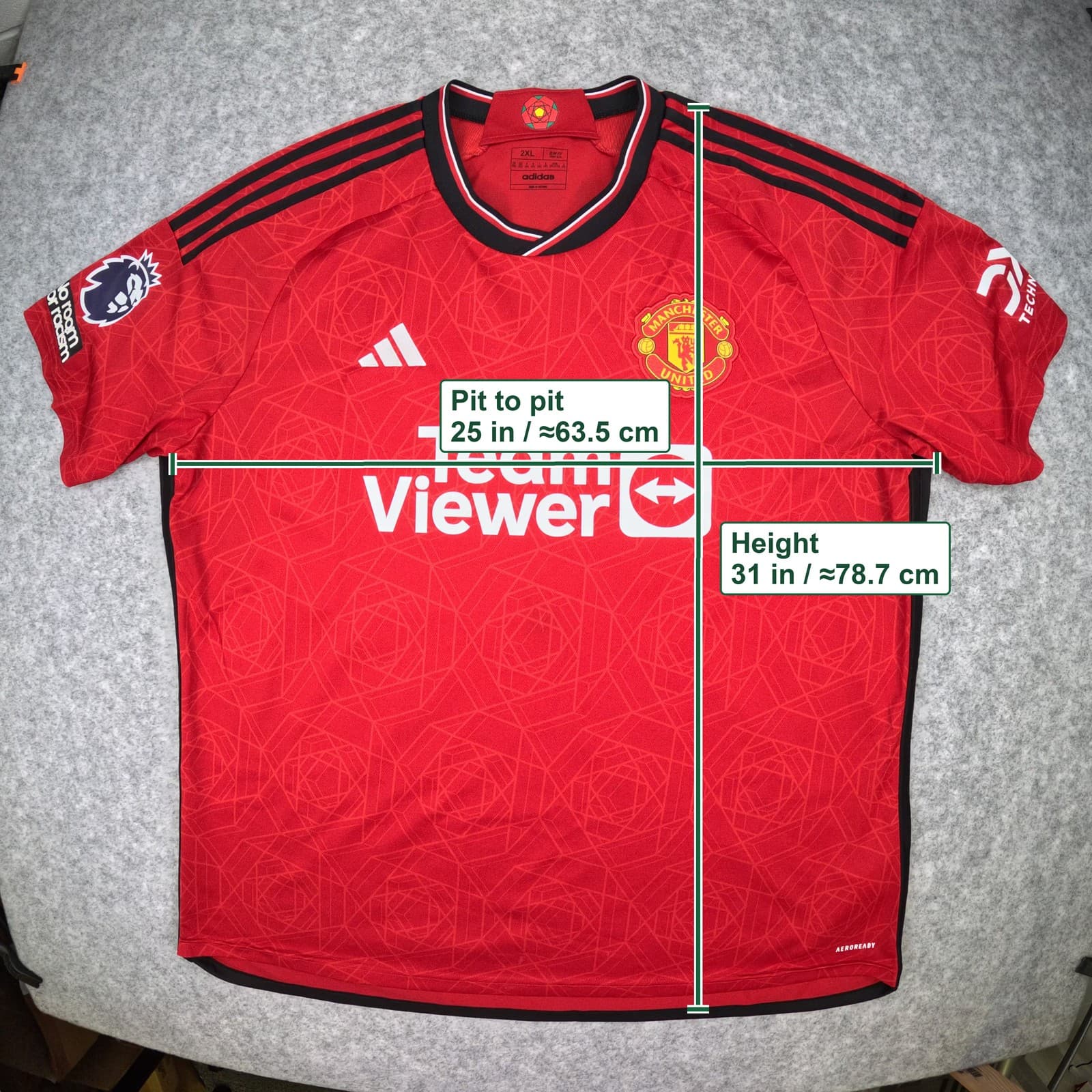Manchester United Football Shirt 2XL 2023 24 Home adidas Bruno Fernandes Jersey photo 3