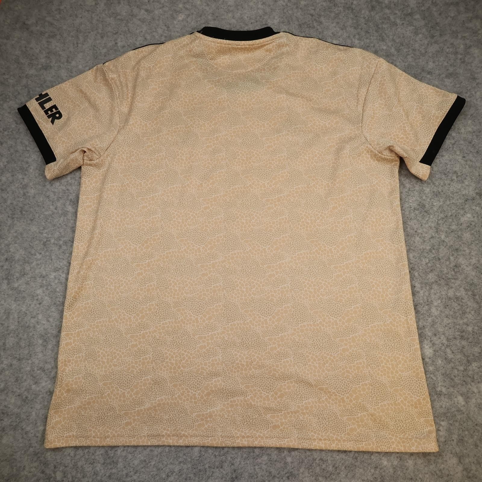 Manchester United Away Shirt Mens XL Beige 2019 2020 Soccer Adidas Jersey photo 2