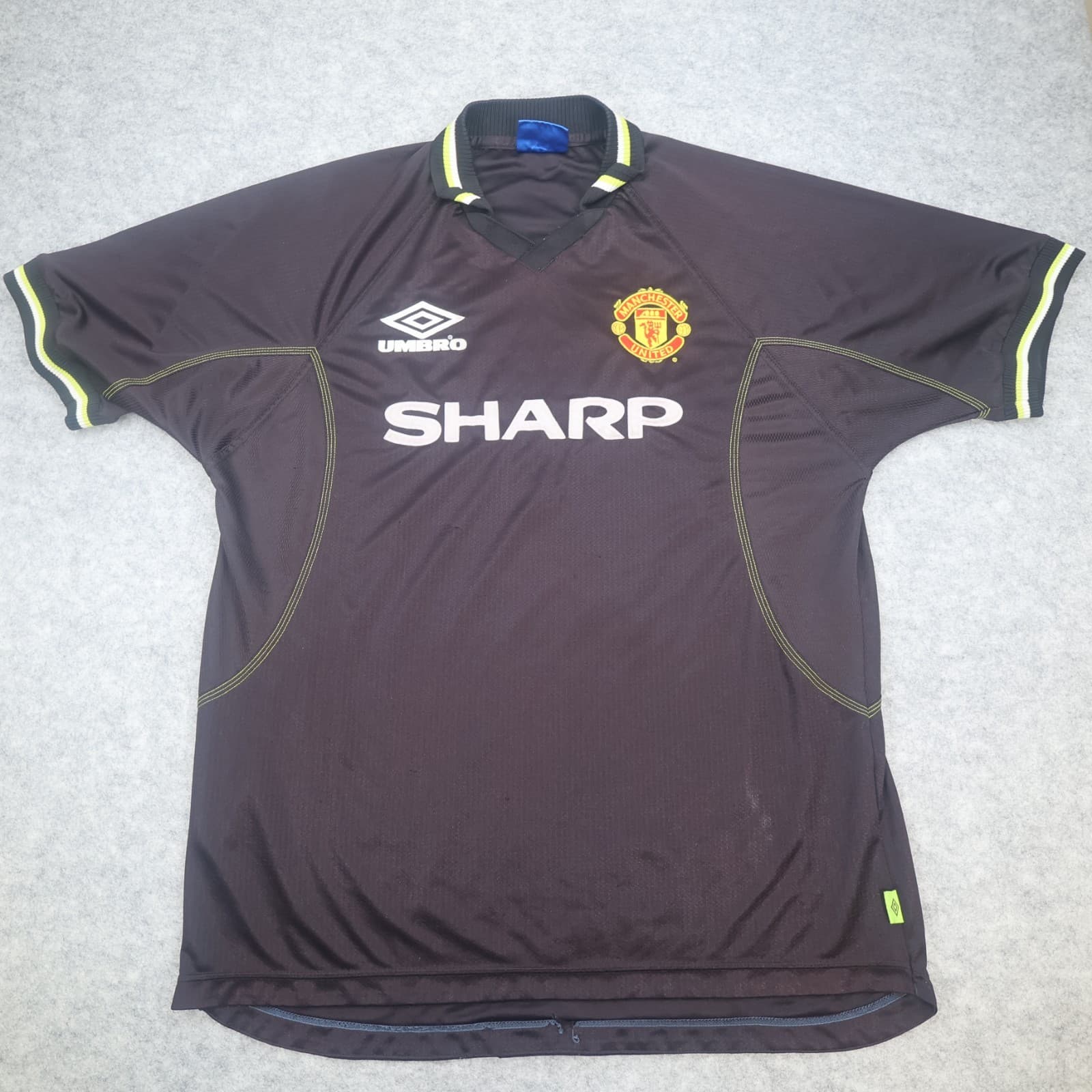 Manchester United Shirt Extra Large Black Third 1998 1999 David Beckham Jersey photo 2
