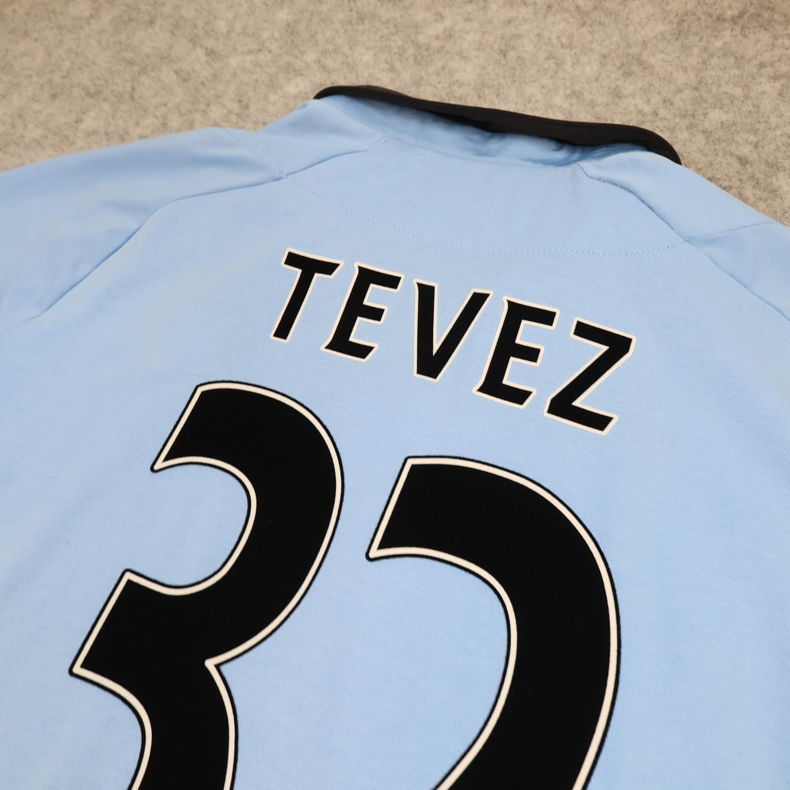 Manchester City Shirt Mens Large Blue Home 2012 2013 Umbro Tevez Soccer Jersey photo 8