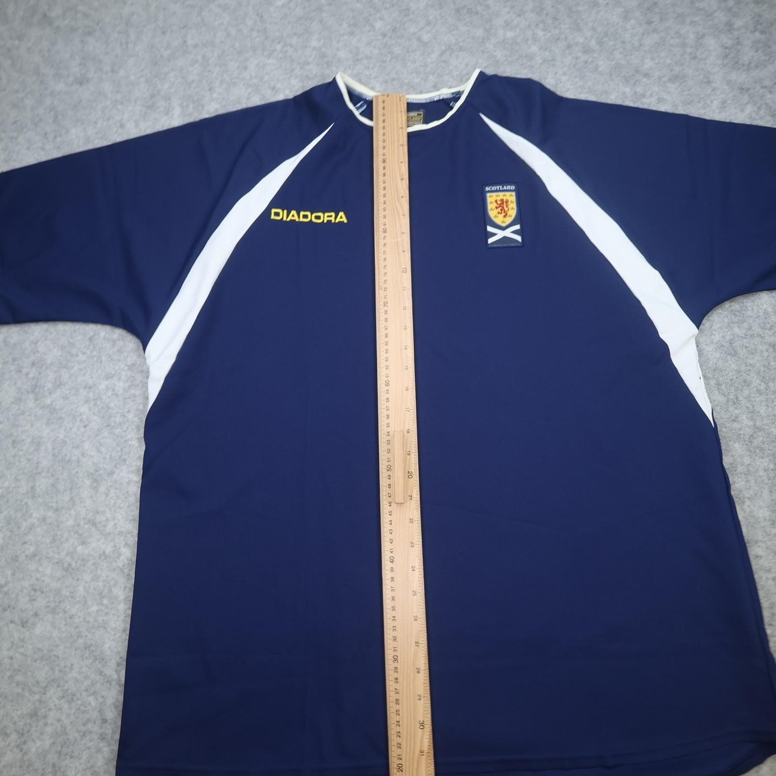 Vintage Scotland Shirt Mens 2XL Blue Short Sleeve 2003 2005 Diadora Jersey photo 9