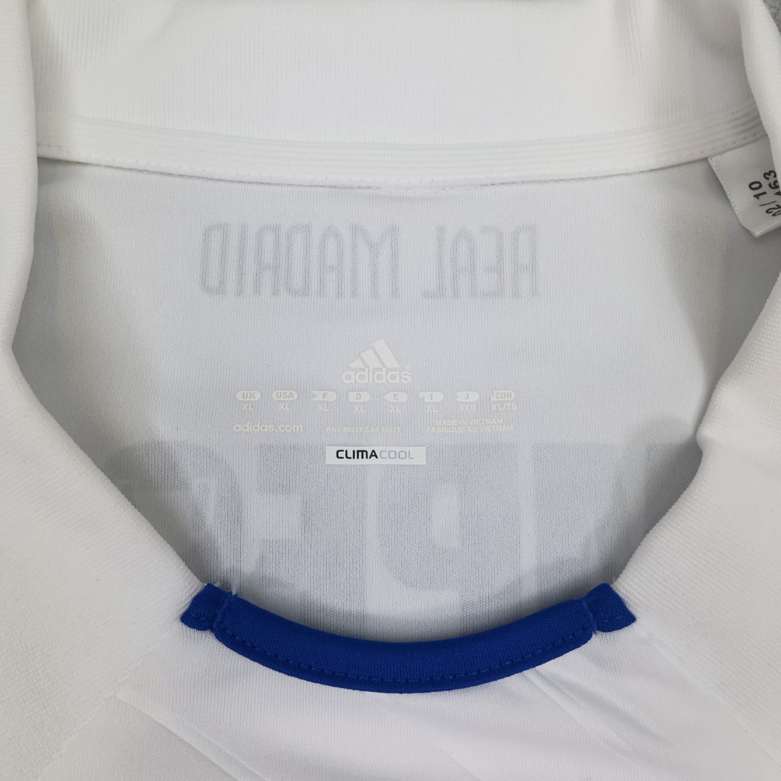 Real Madrid Shirt Extra Large White Home Kit 2010 2011 Adidas Football Jersey photo 10