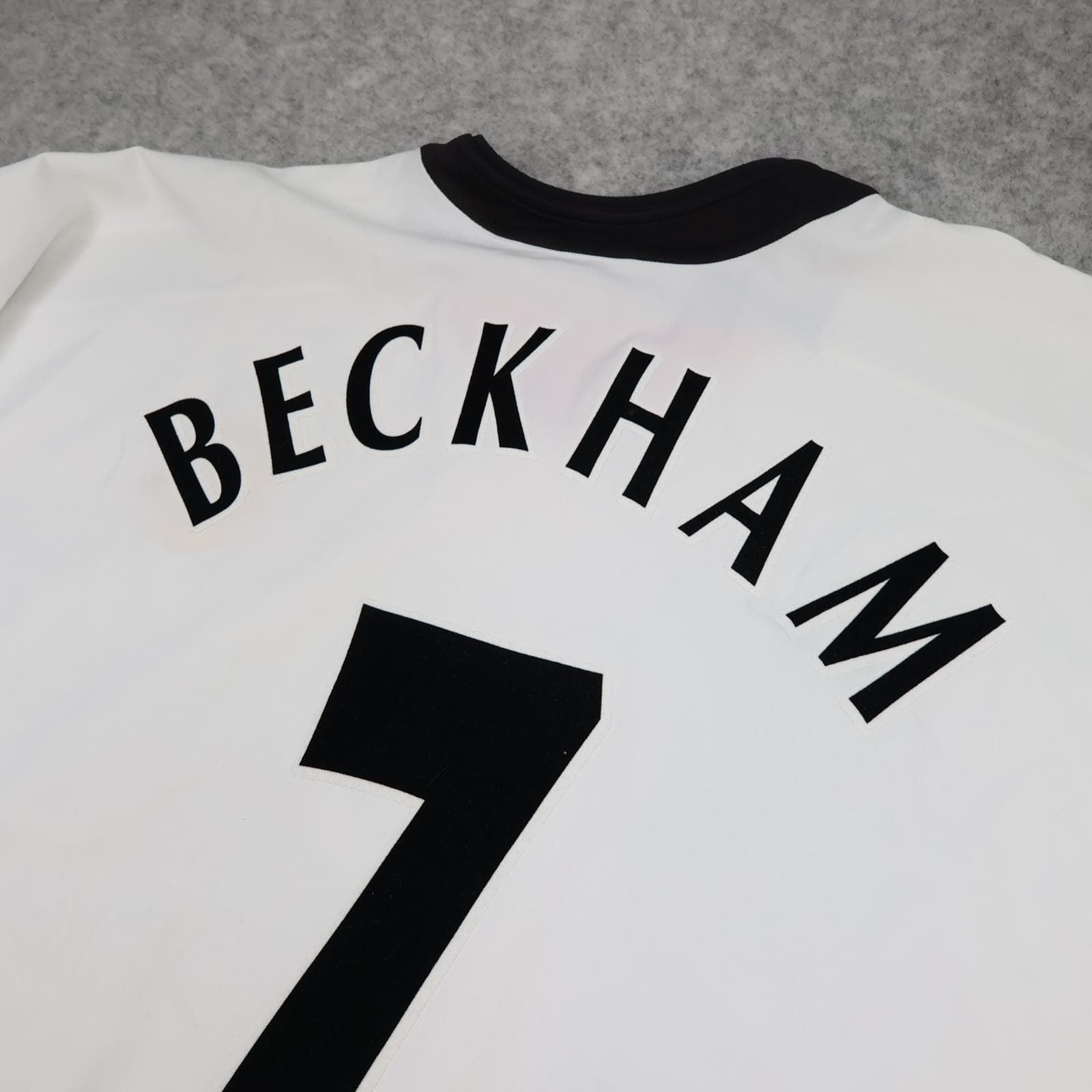 Manchester United Shirt Mens 2XL White Away 2002 2003 Nike Beckham 7 Jersey photo 11