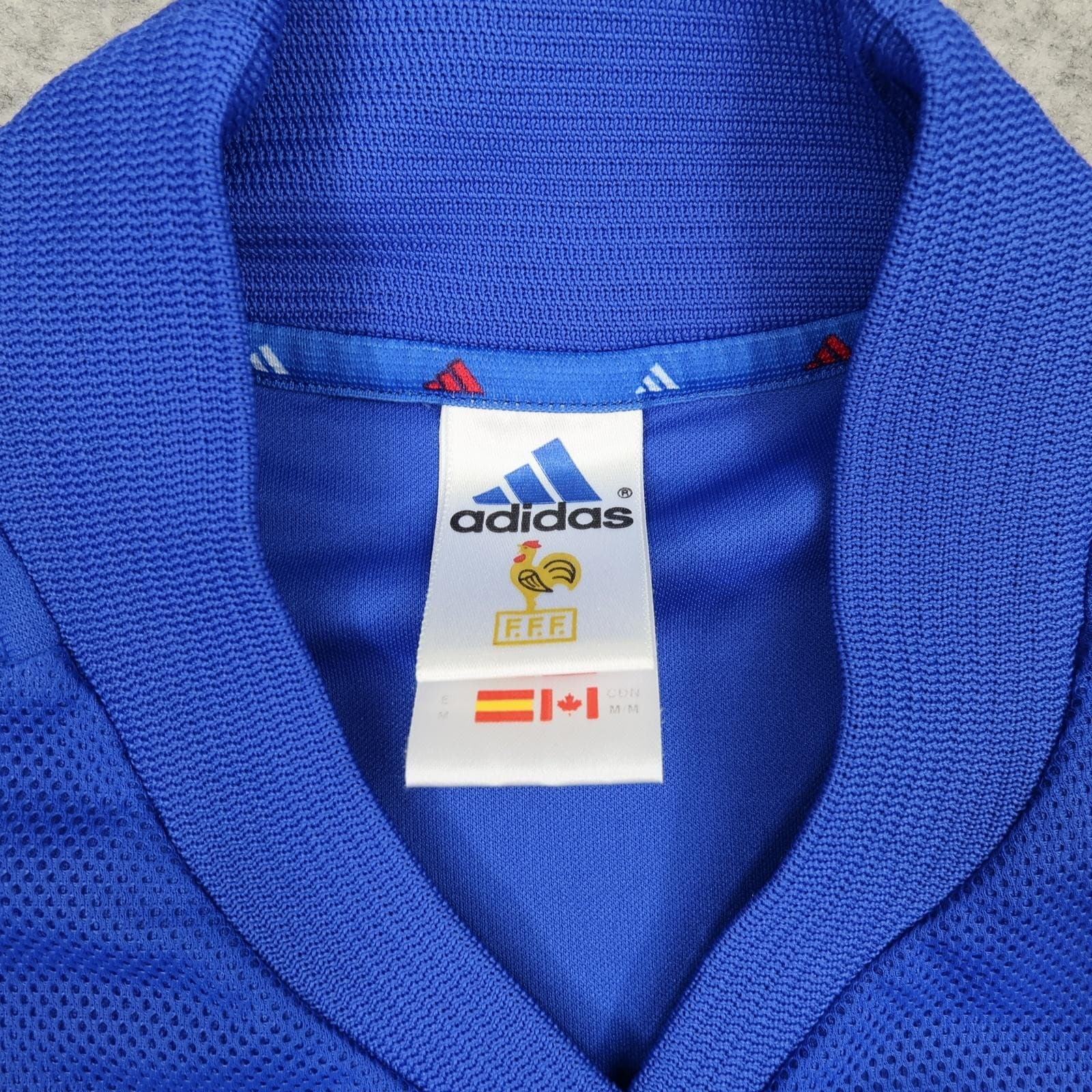 Vintage France Home Shirt Mens Medium Blue 2002 2004 Football Adidas Zidane 10 photo 7