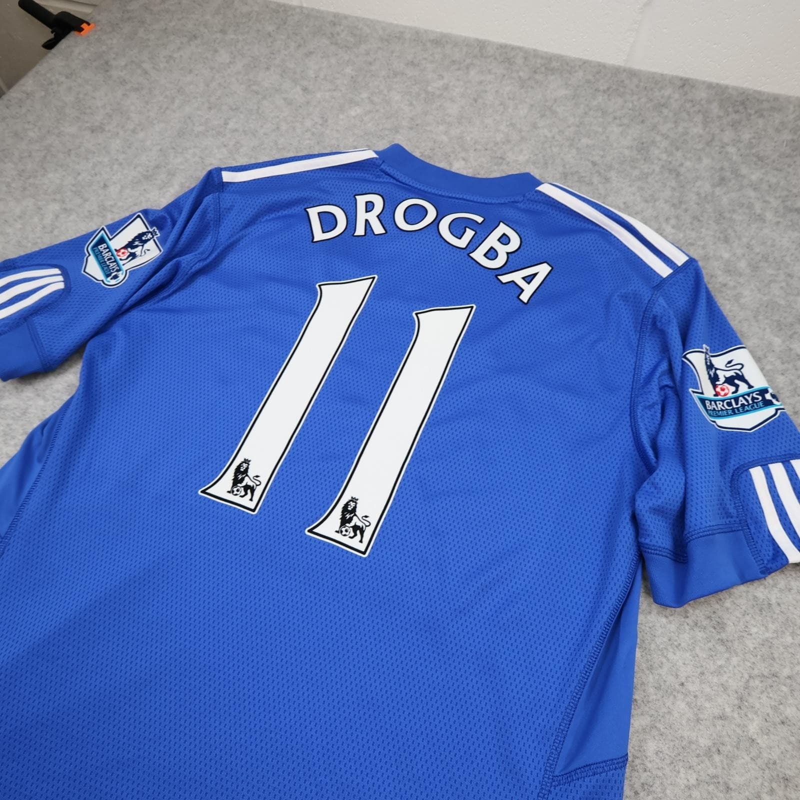 Chelsea Shirt Mens Medium Blue Home 2009 2010 Adidas Drogba 11 Soccer Jersey photo 12