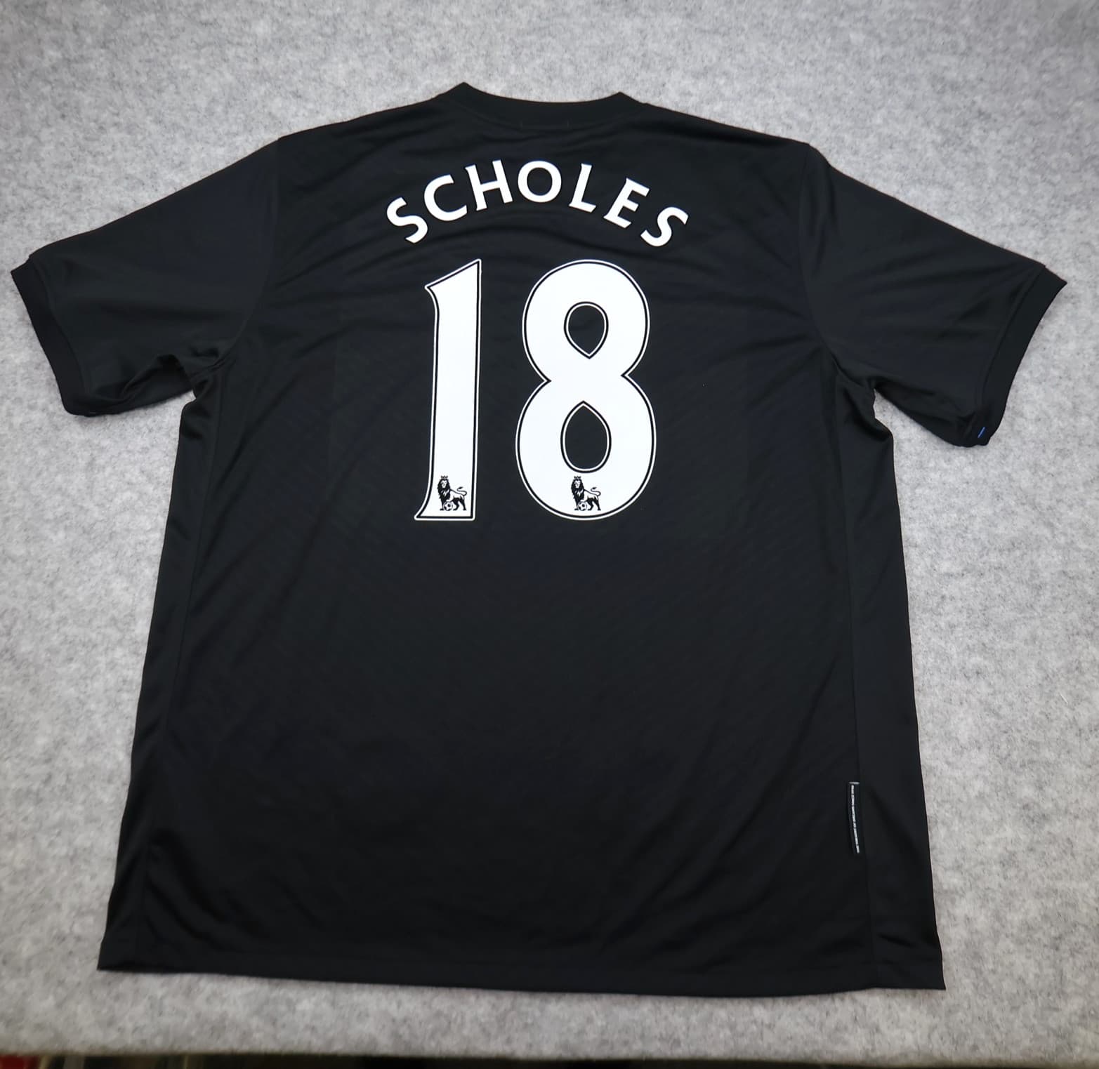 Manchester United Shirt 2XL Black Away Kit 2009 2010 Nike Jersey Paul Scholes