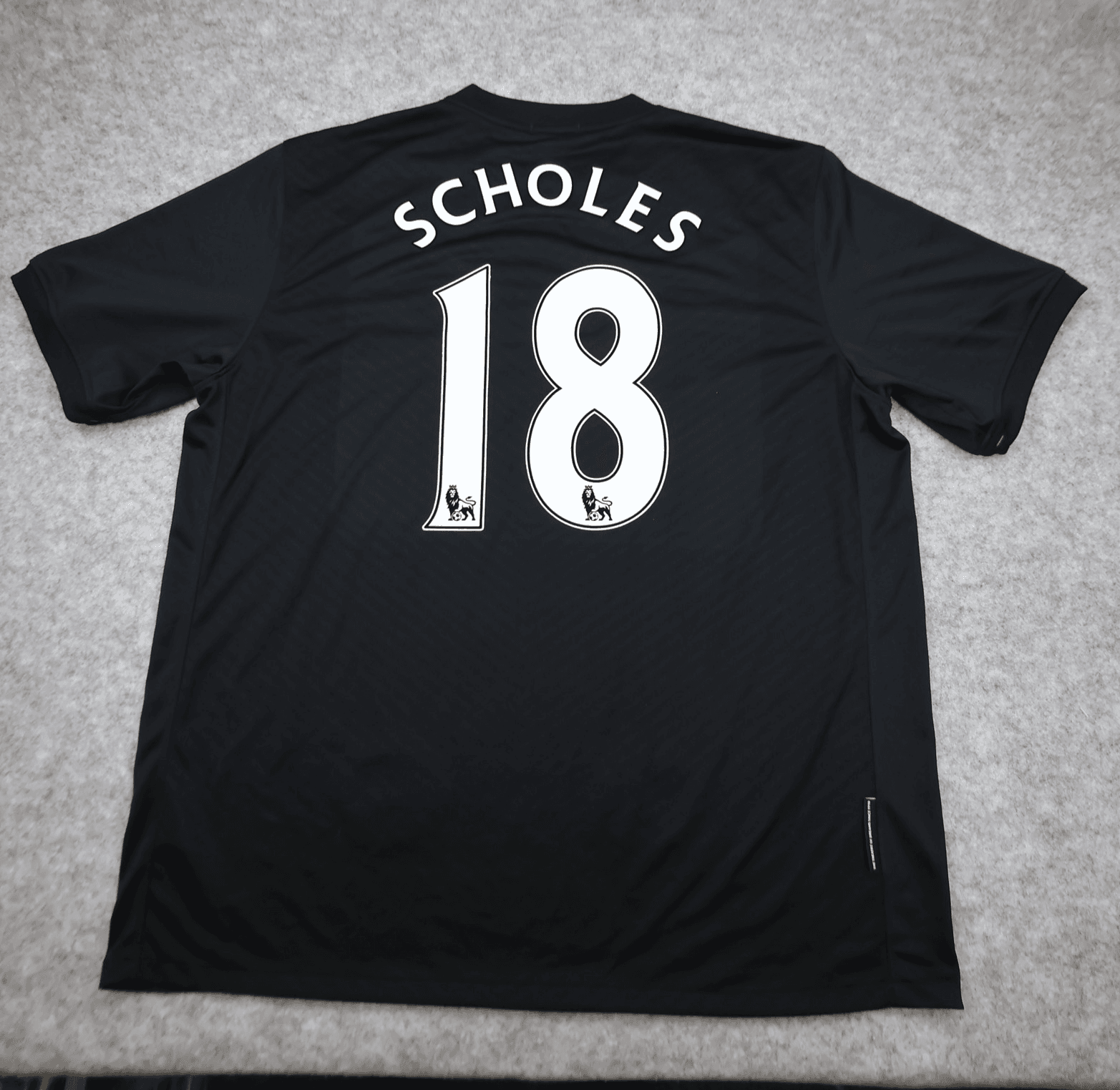 Manchester United Shirt 2XL Black Away Kit 2009 2010 Nike Jersey Paul Scholes