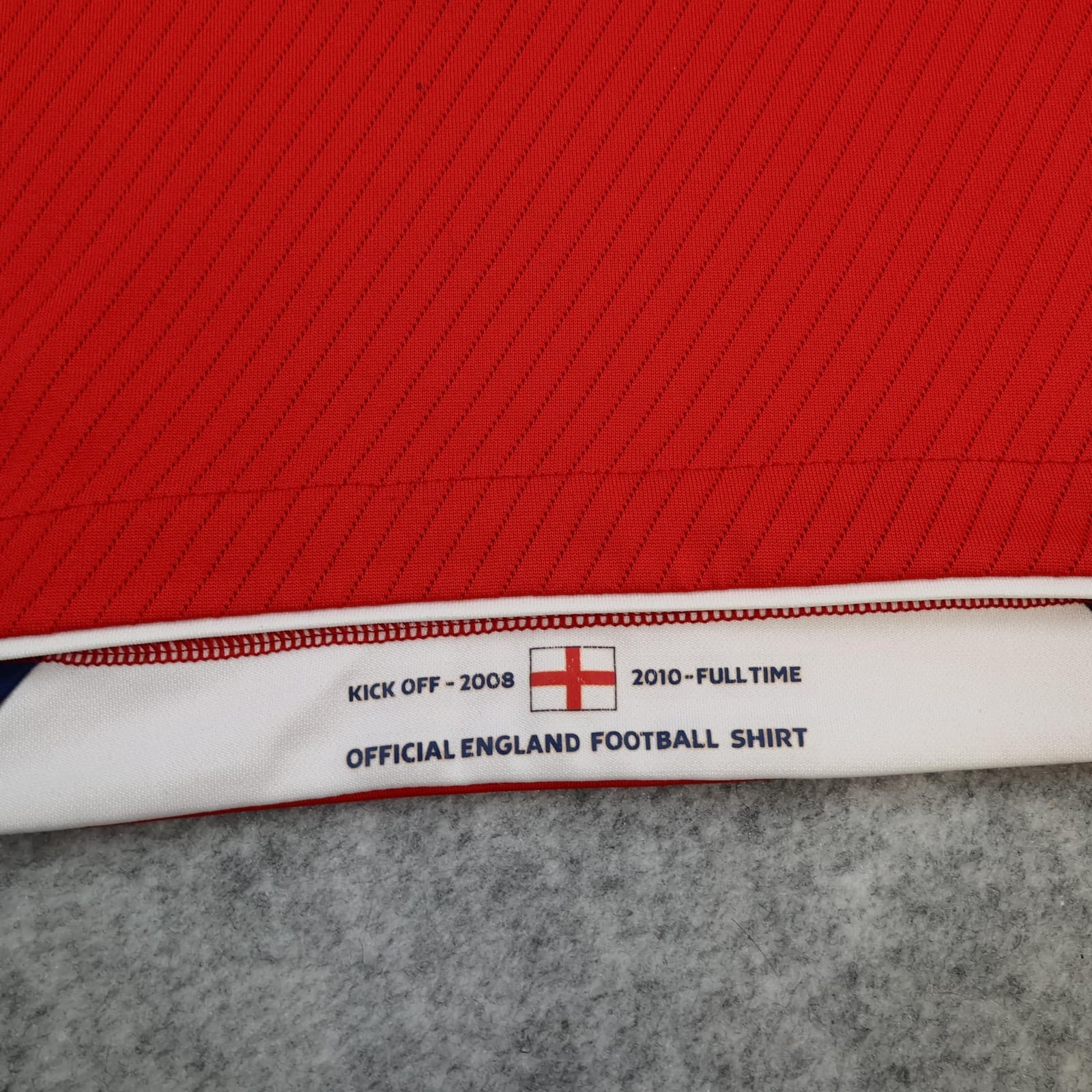 England Away Shirt Mens Large Red 2008 2010 Football Umbro Beckham 7 Jersey photo 8