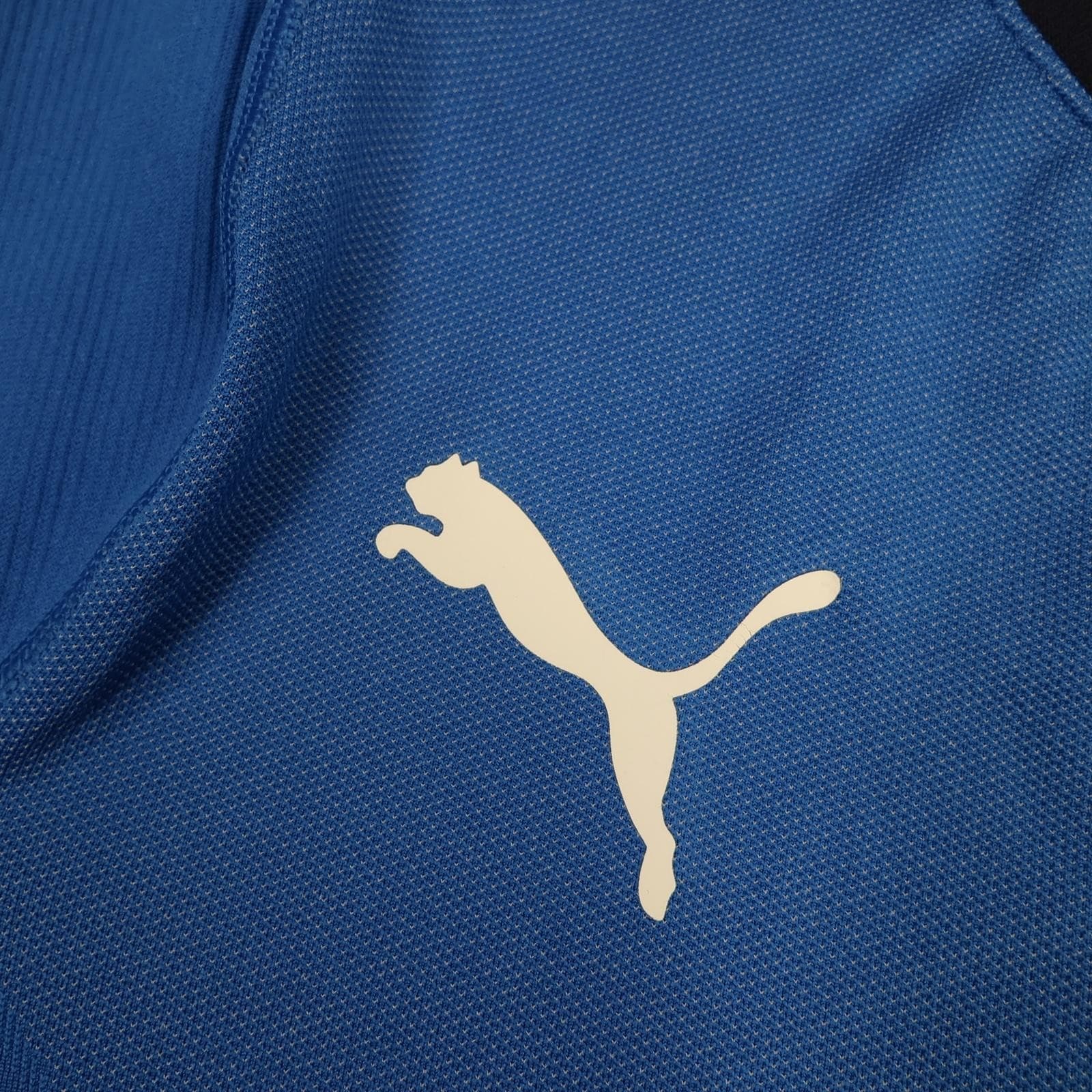 Italy Home Shirt Mens XL Blue 2017 2018 Puma Italia FIGC Badge Jersey Top photo 4