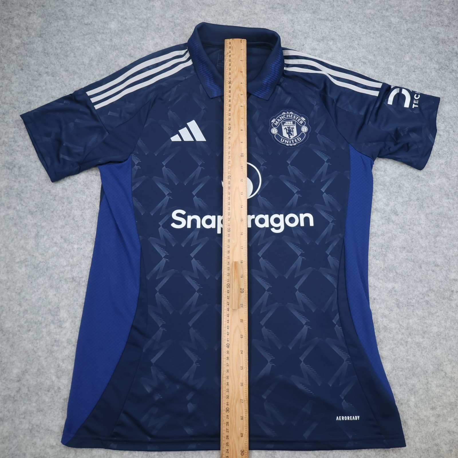 Manchester United Shirt Large Blue Away Kit 2024 2025 Adidas Soccer Jersey photo 14
