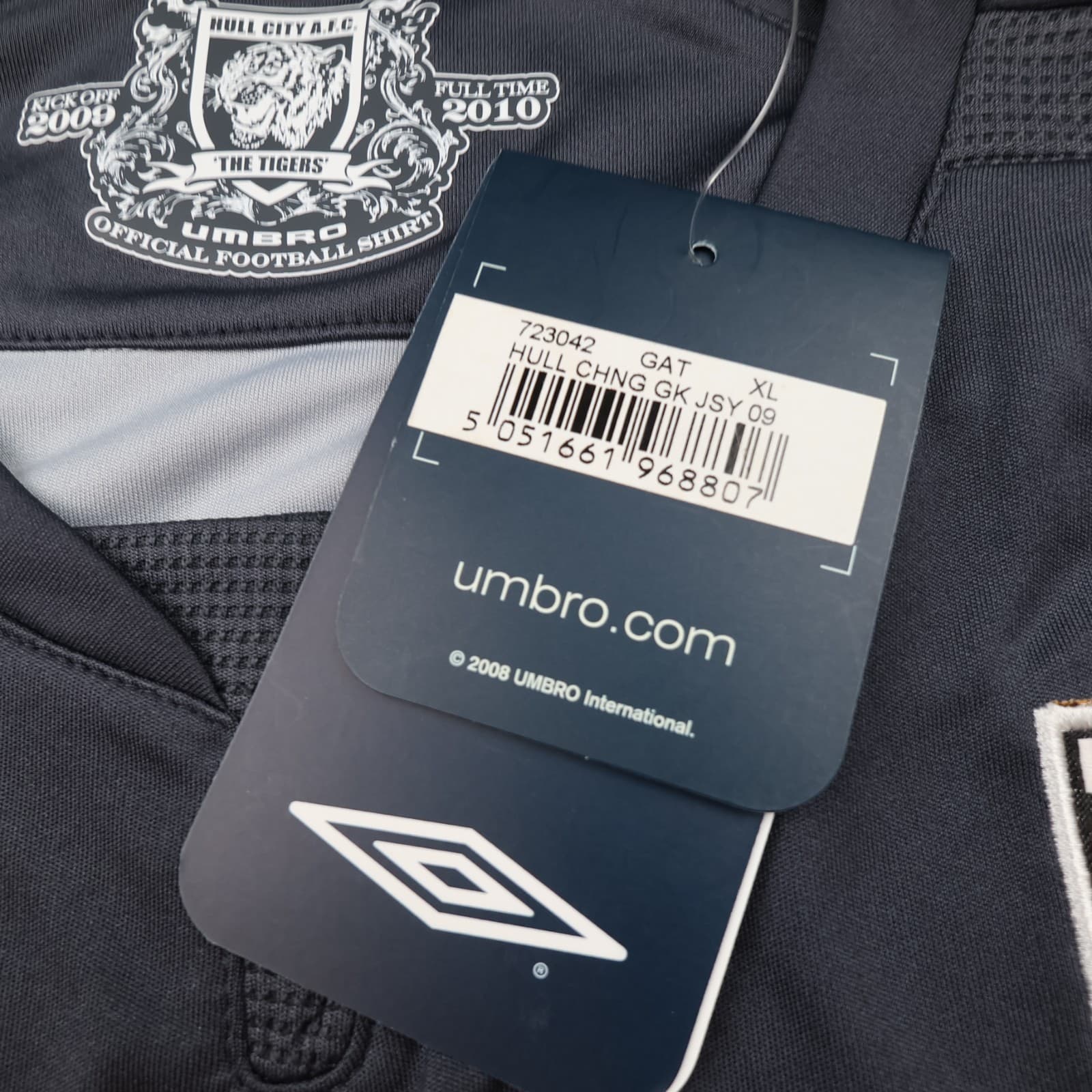 Hull City Shirt Extra Large Grey Goalkeeper Kit 2009 2010 Umbro Football Jersey photo 6