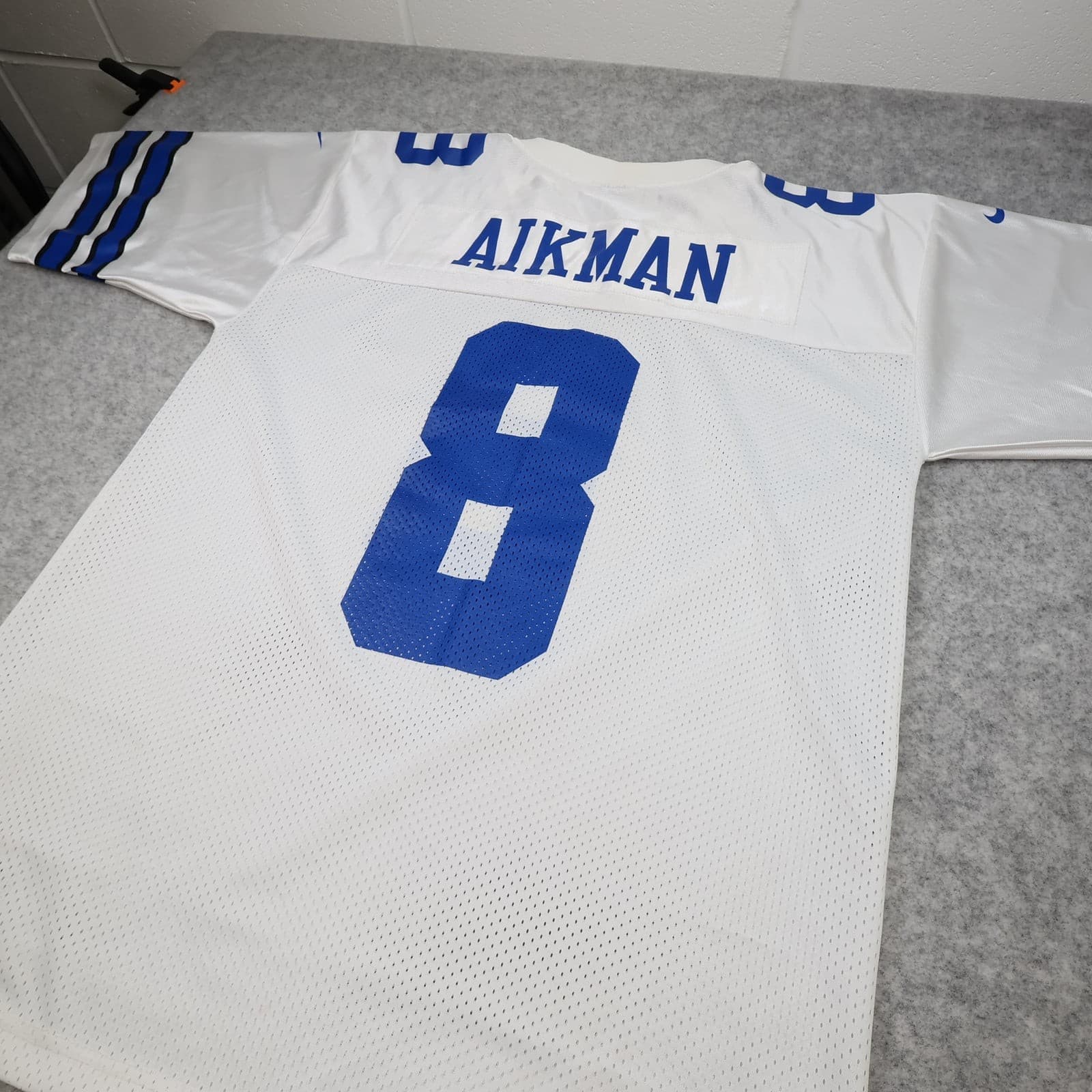 Dallas Cowboys American Football Jersey Mens Large White Nike Troy Aikman 8 photo 8