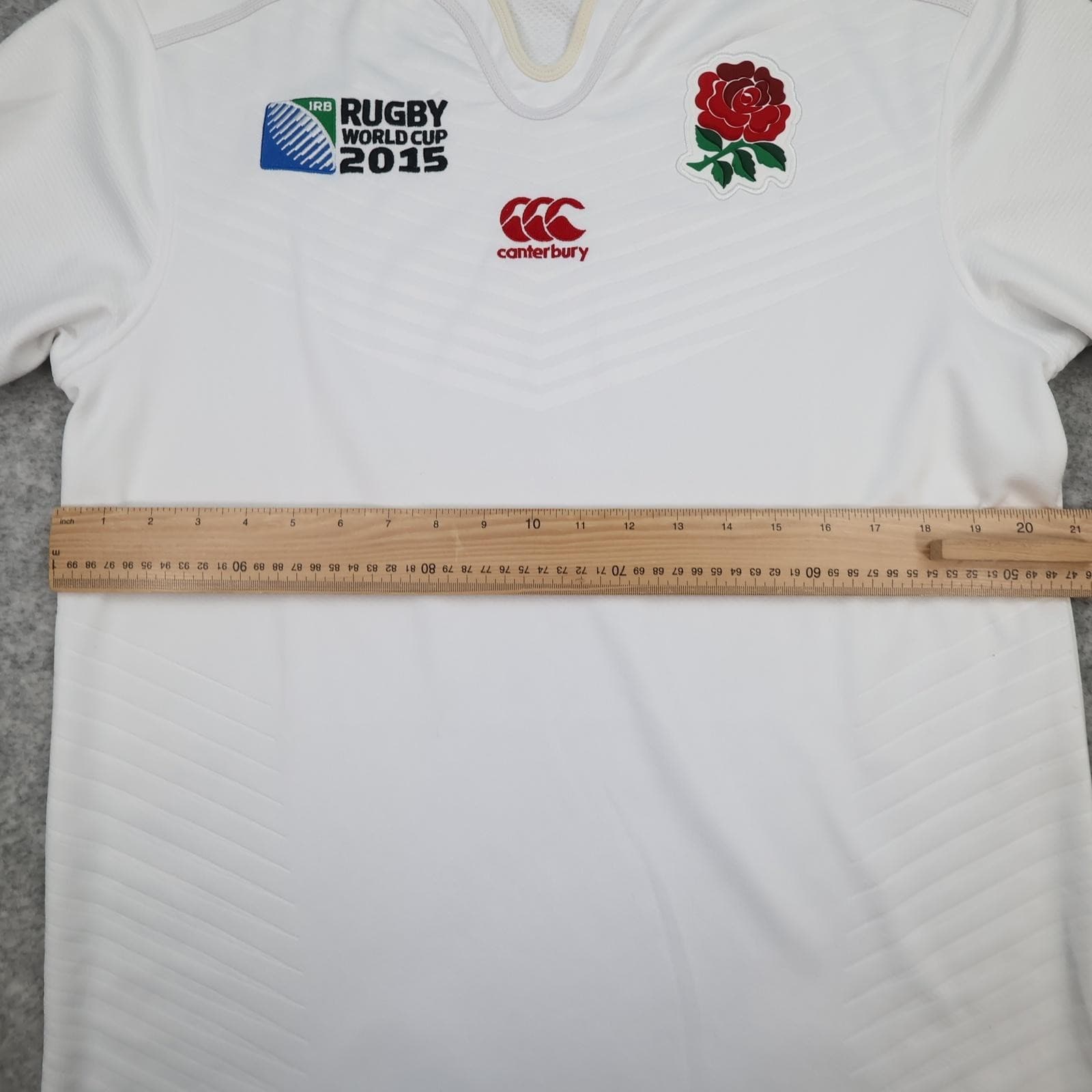 England Rugby World Cup Shirt Mens Large White Rugby Union Canterbury 2015 photo 13