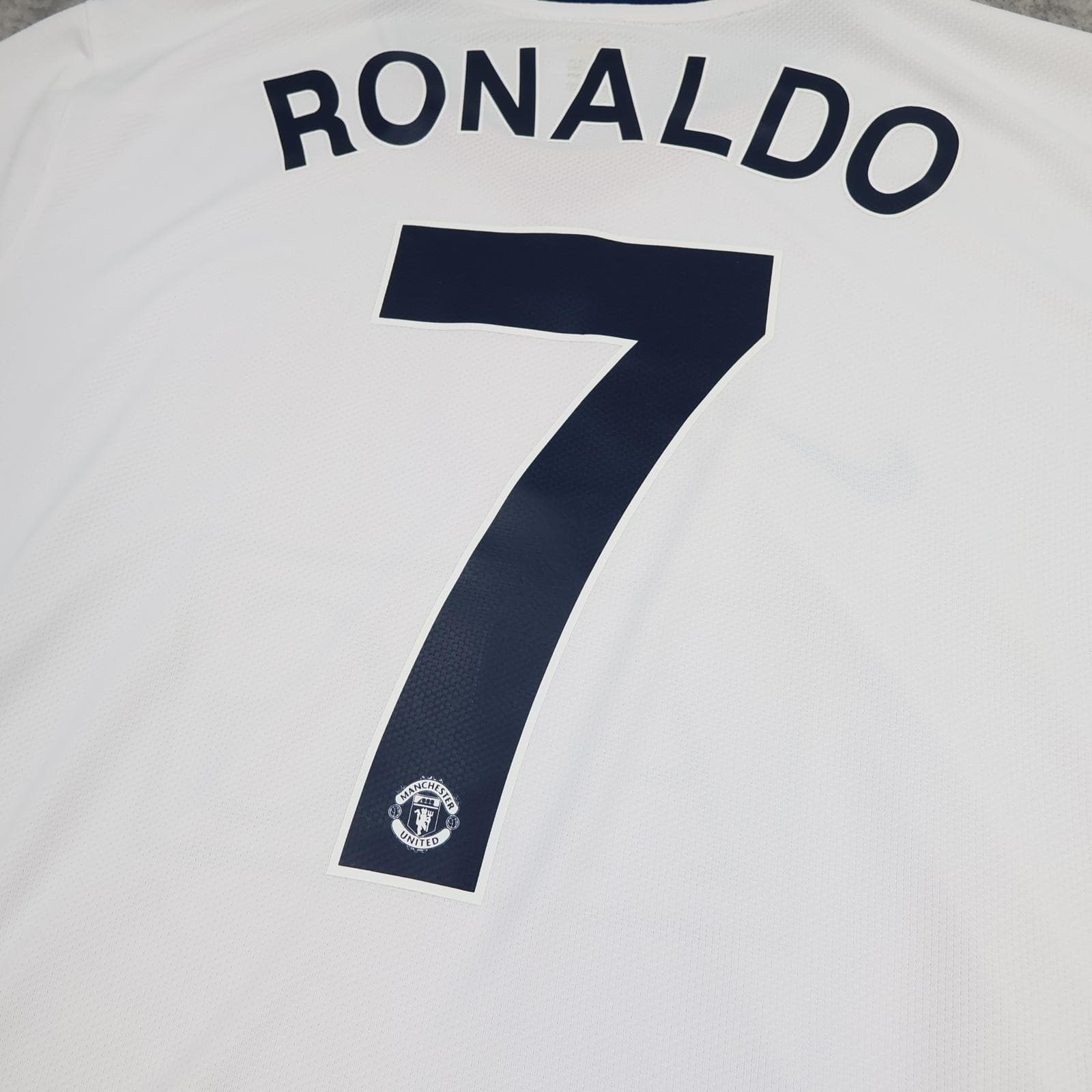 Manchester United Shirt Mens XL White Away 2008 2009 Football Nike AIG Ronaldo 7 photo 16