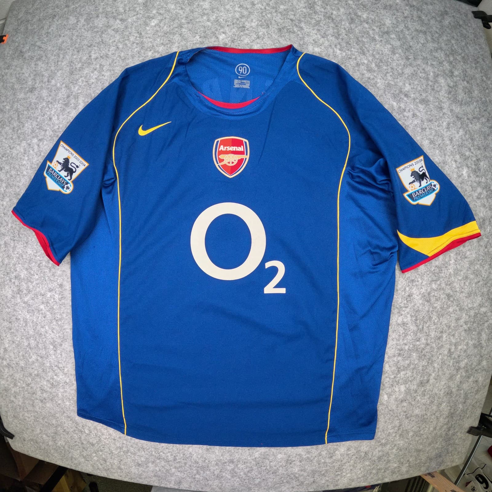 Arsenal Football Shirt 2XL Blue Away 2004 2006 Nike Henry 14 Soccer Jersey photo 2