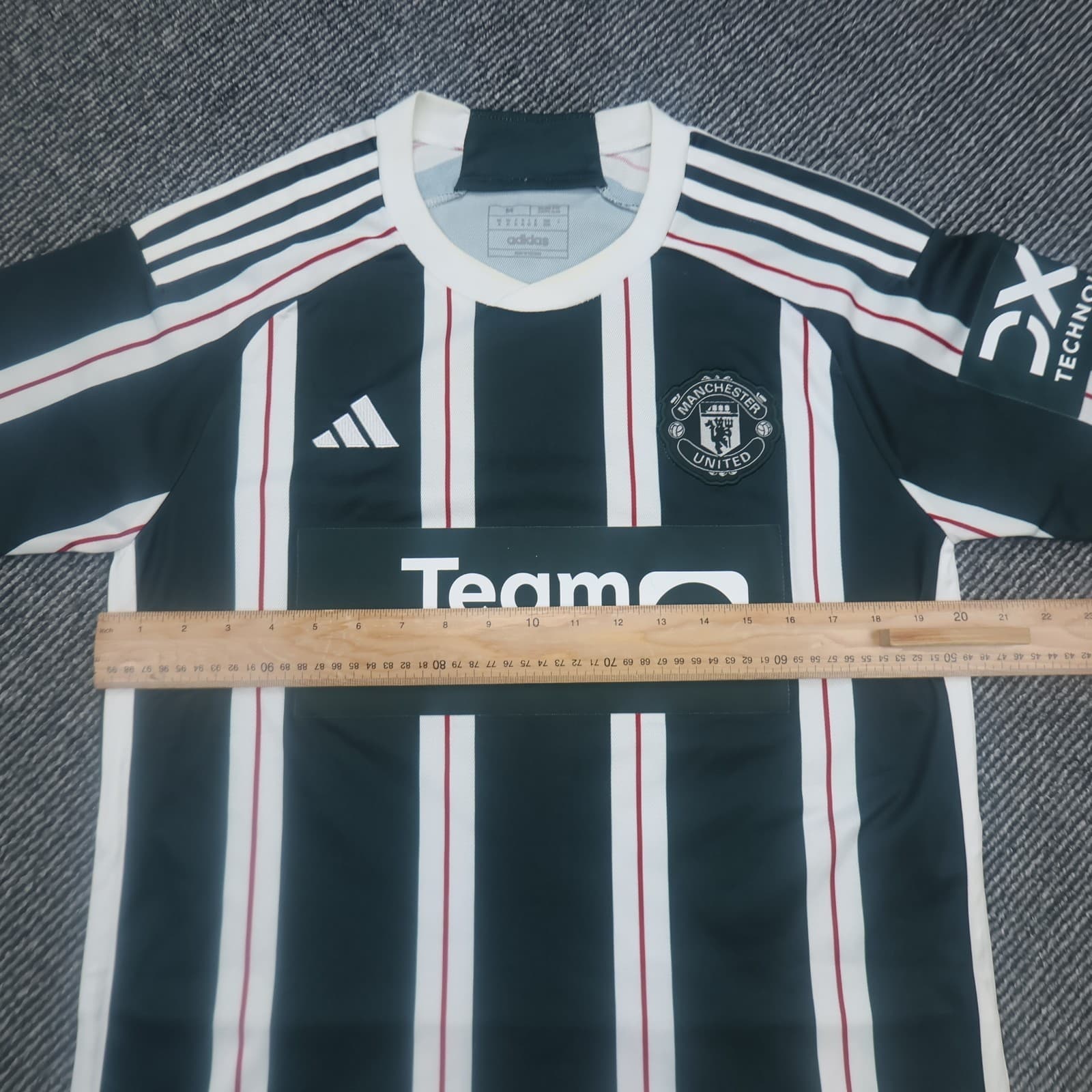 Manchester United Shirt Medium White Green Away Kit 2023 2024 Adidas Jersey photo 8