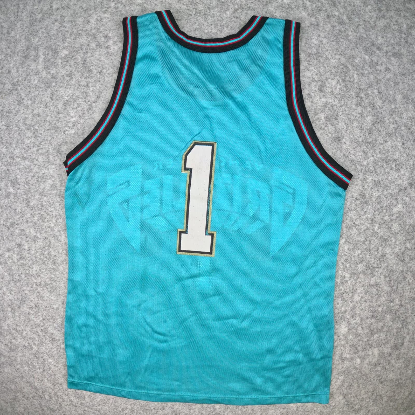 Vancouver Grizzlies Basketball Jersey 40 Turquoise Champion 1 Sleeveless photo 2