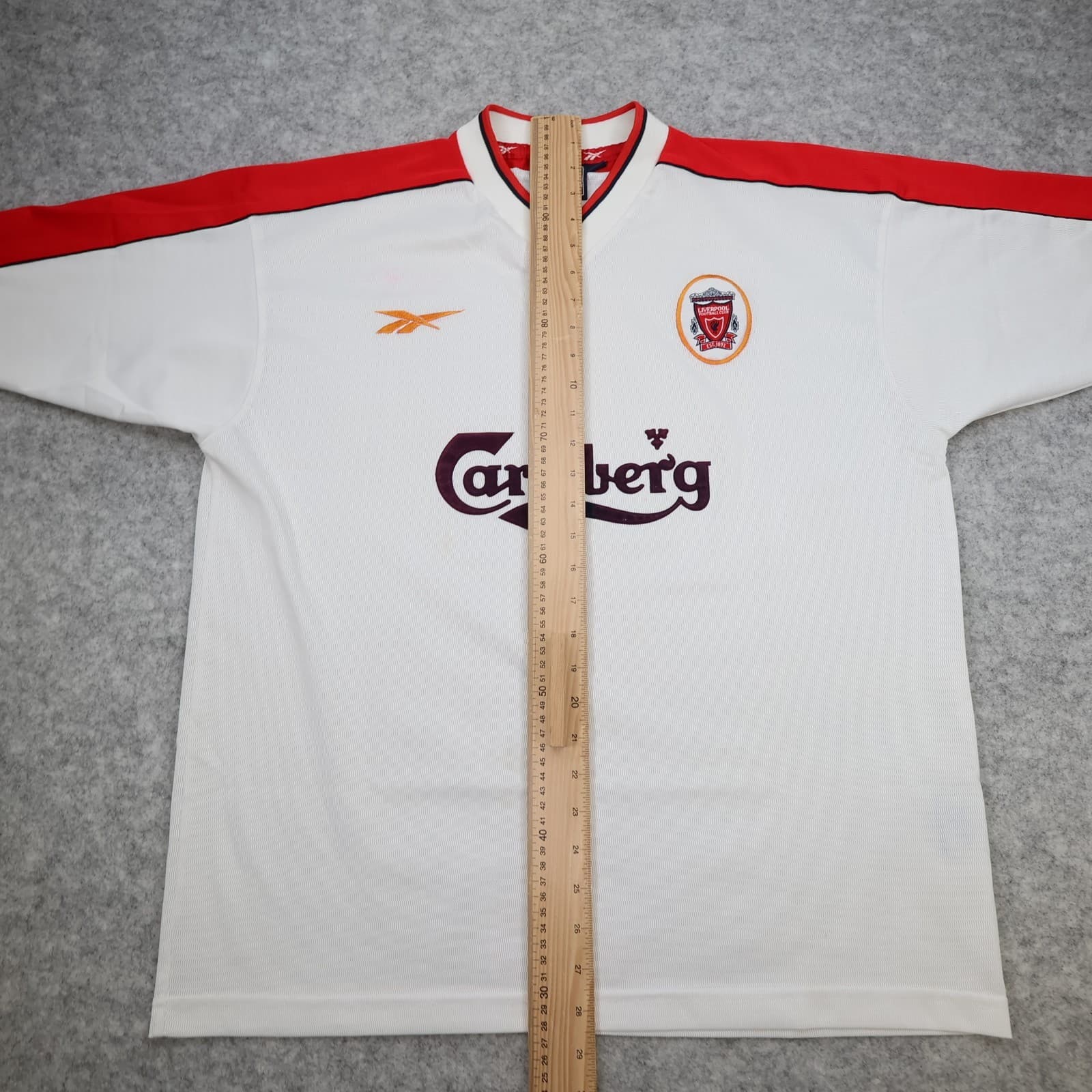 Vintage Liverpool Shirt Extra Large White Away Kit 1998 2000 Reebok Jersey photo 14