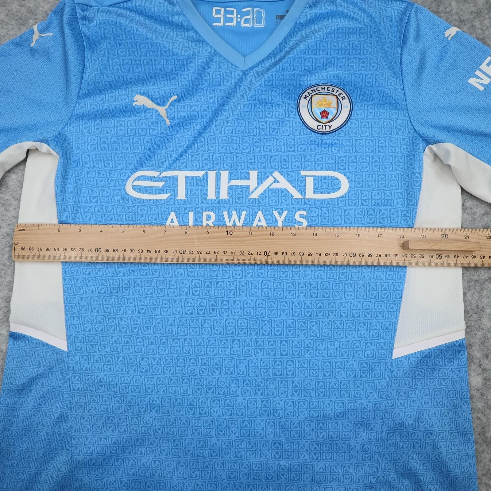 Manchester City Shirt Mens Large Blue Home 2021 2022 Puma Etihad Airways photo 9