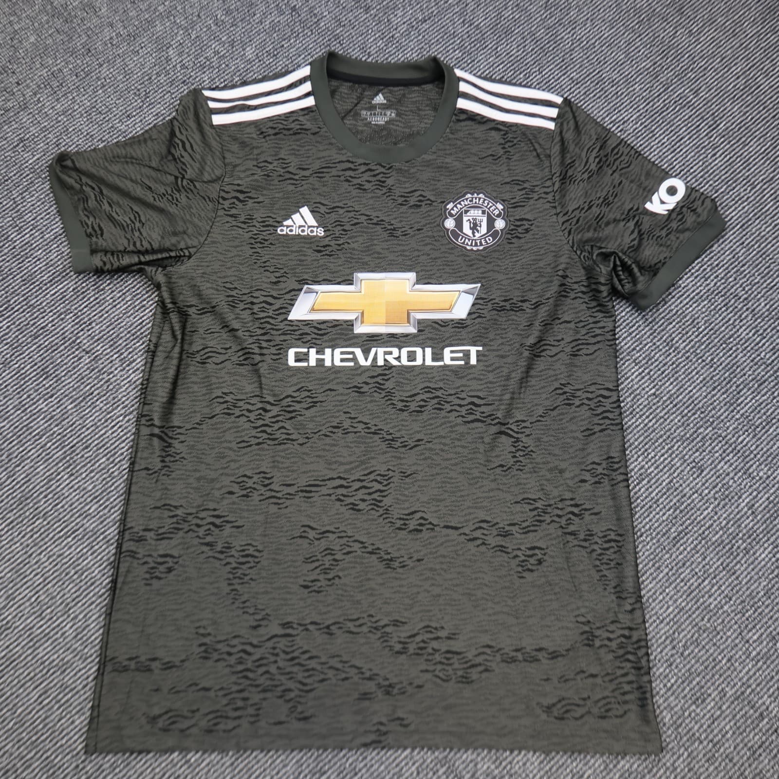 Manchester United Shirt Large Black Away Kit 2020 2021 Adidas Soccer Jersey