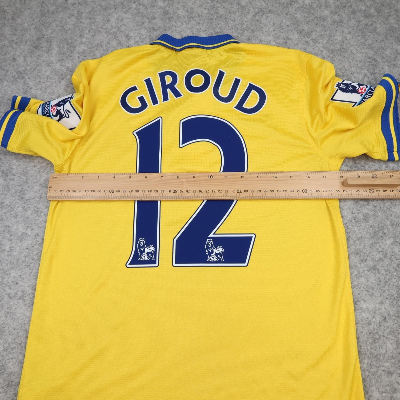 Arsenal Away Shirt Mens Small Yellow 2013 2014 EPL Nike Soccer Jersey Giroud 12 photo 15