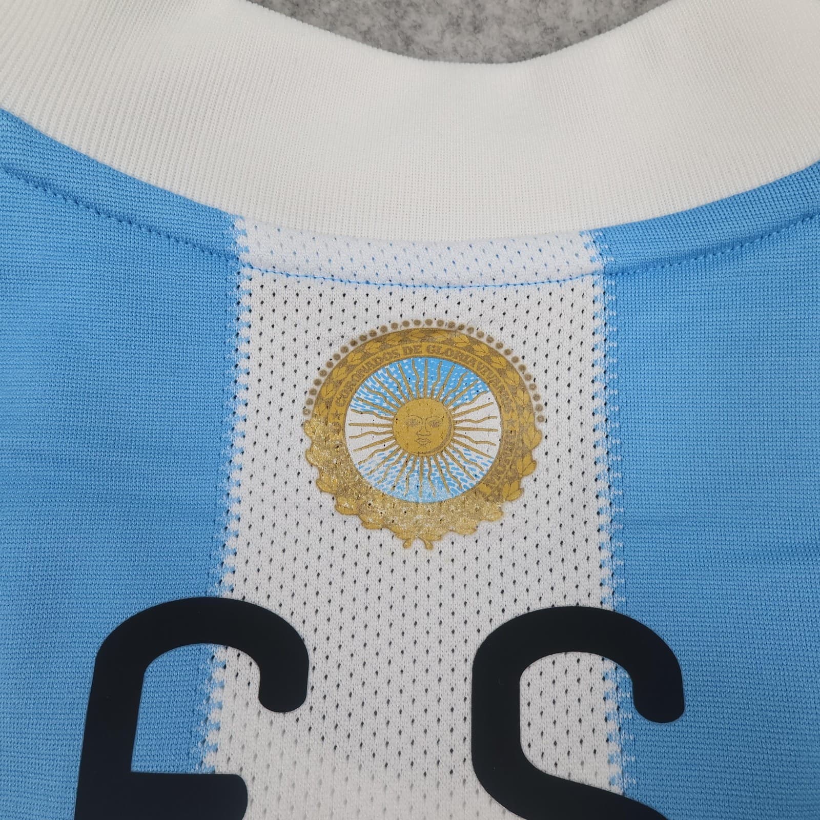 Argentina Home Shirt Mens Large Blue 2010 2011 Football Adidas Messi 10 Jersey photo 4
