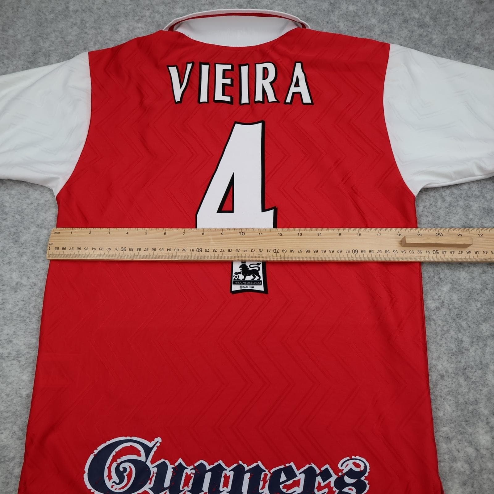 Vintage Arsenal Shirt Mens Small Red Home 1994 1995 Football Nike JVC Vieira 4 photo 12