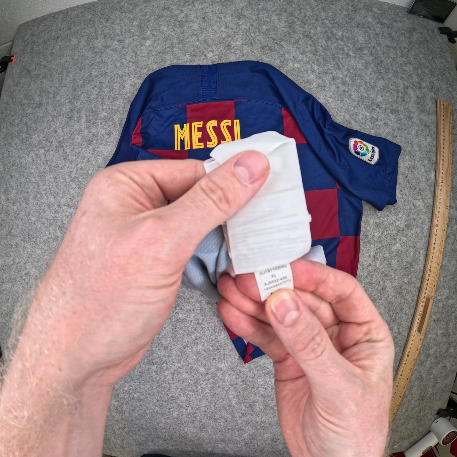 Barcelona Football Shirt Extra Large Blue Red Home 2019 2020 Nike Messi Jersey photo 3