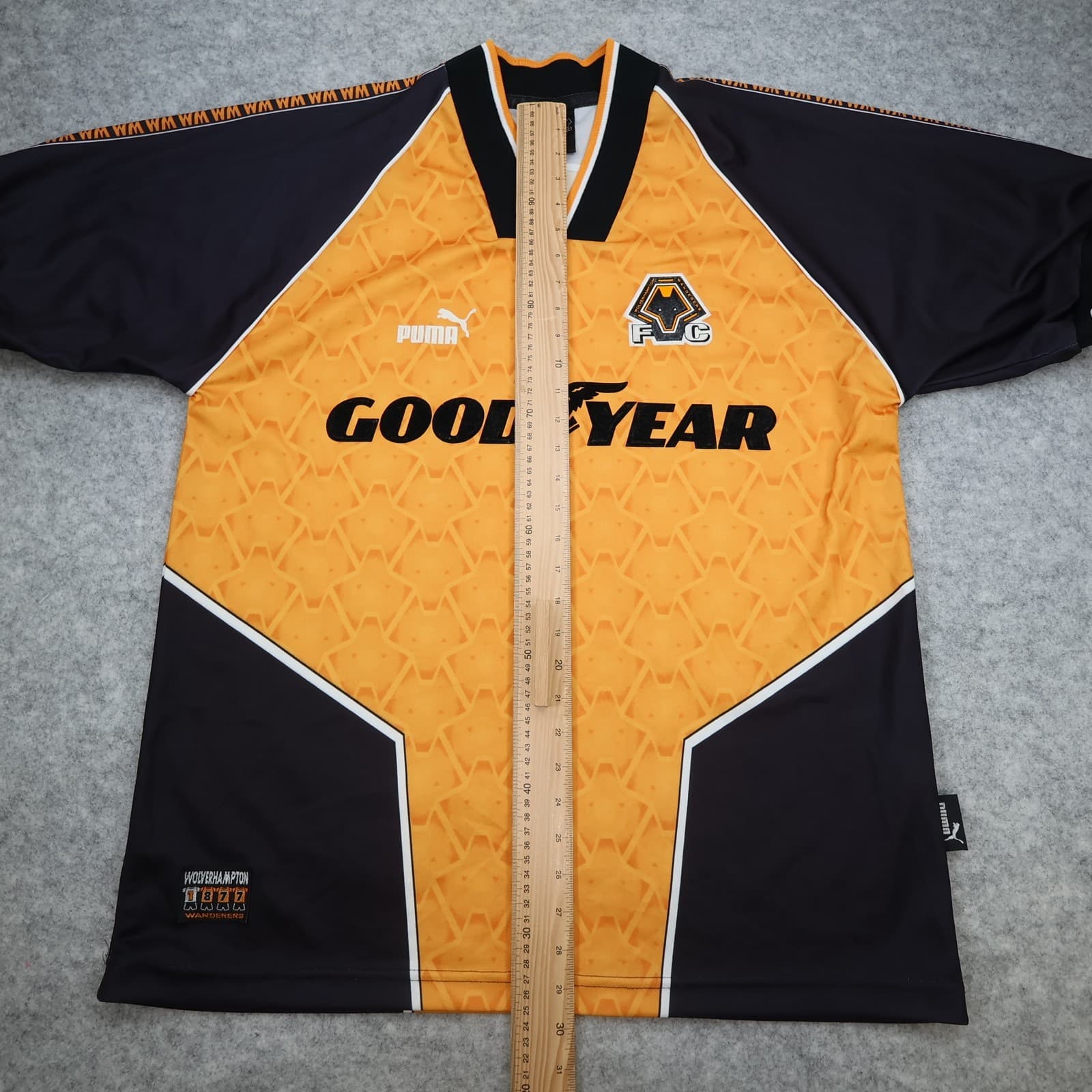 Vintage Wolves Football Shirt Large Orange Home Kit 1996 1998 Puma Jersey photo 15
