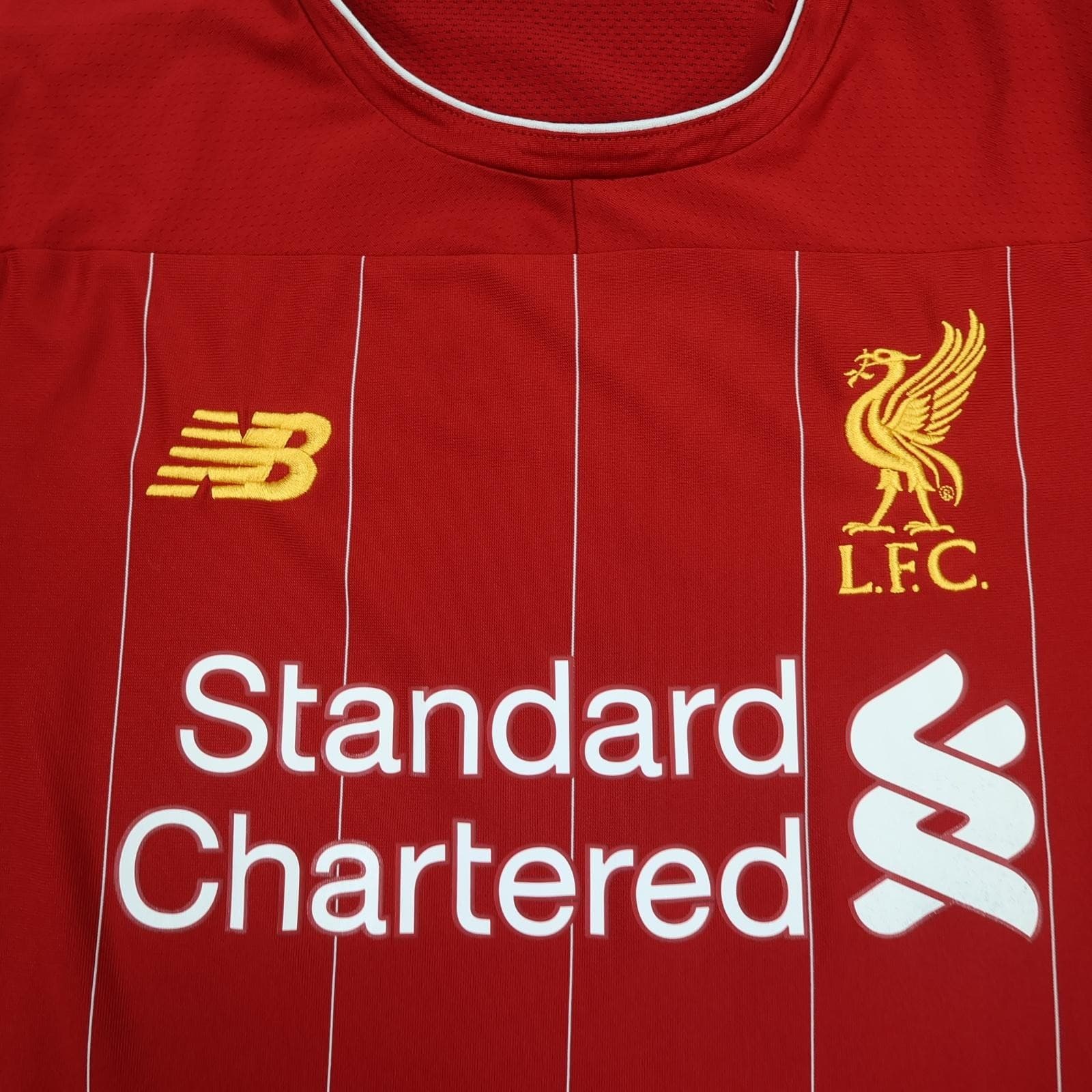 Liverpool Shirt Mens Medium Red Home 2019 2020 EPL Football New Balance Jersey photo 3