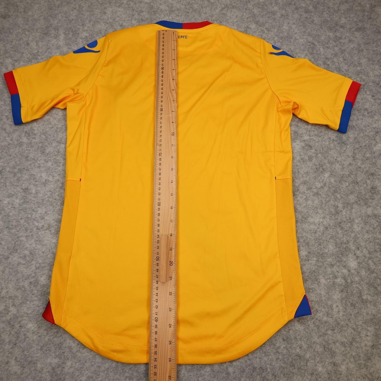 Crystal Palace Away Shirt Mens Small Yellow Football Macron EA Sports Jersey photo 8