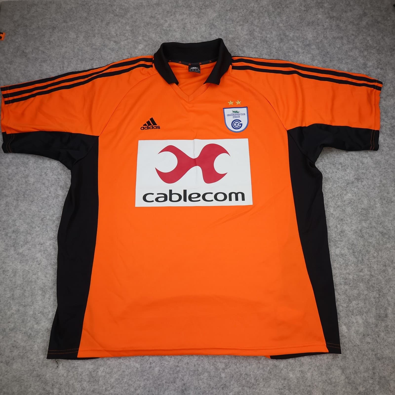 Vintage Grasshoppers Club Zurich Shirt 2002 2004 Away 2XL Adidas Soccer Jersey