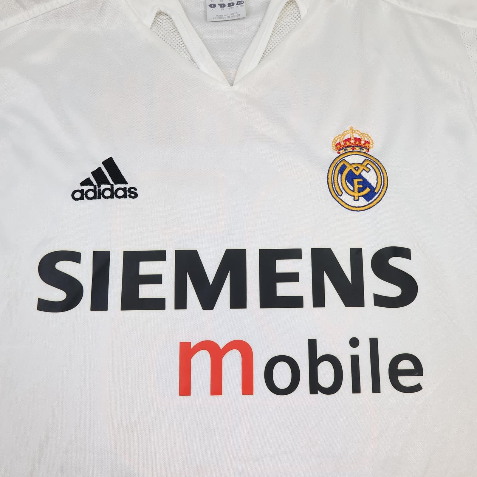 Vintage Real Madrid Shirt Mens XL White 2004 2005 Adidas Siemens Beckham 23 photo 5