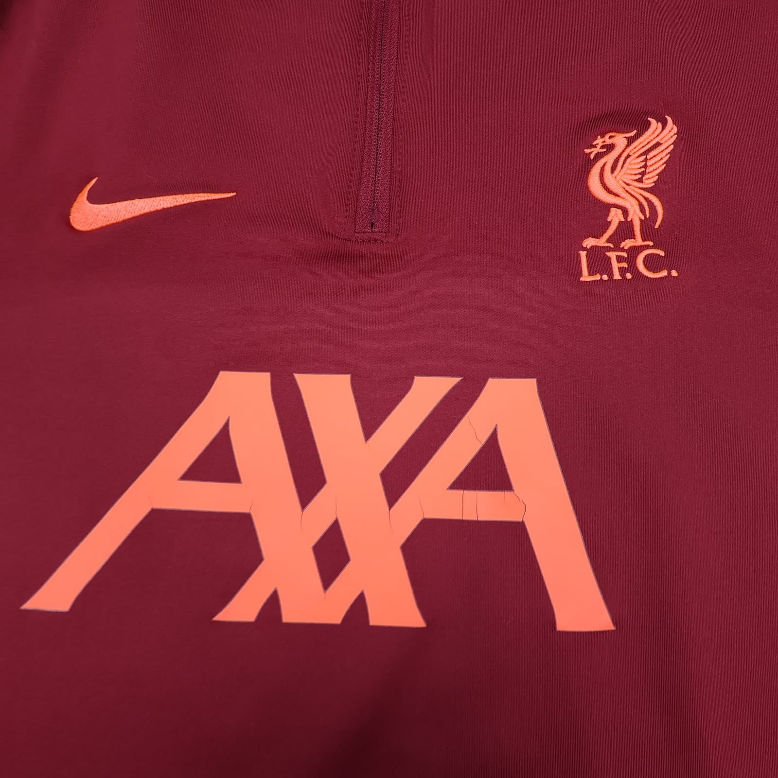 Liverpool Drill Top Medium Red 2021 2022 Nike 1/4 Zip Pullover Sweatshirt photo 3