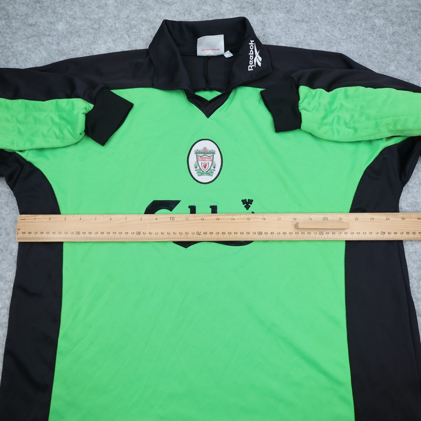 Vintage Liverpool Shirt 2XL Green Goalkeepers Kit 1997 1998 Reebok 46/48" 90s photo 11
