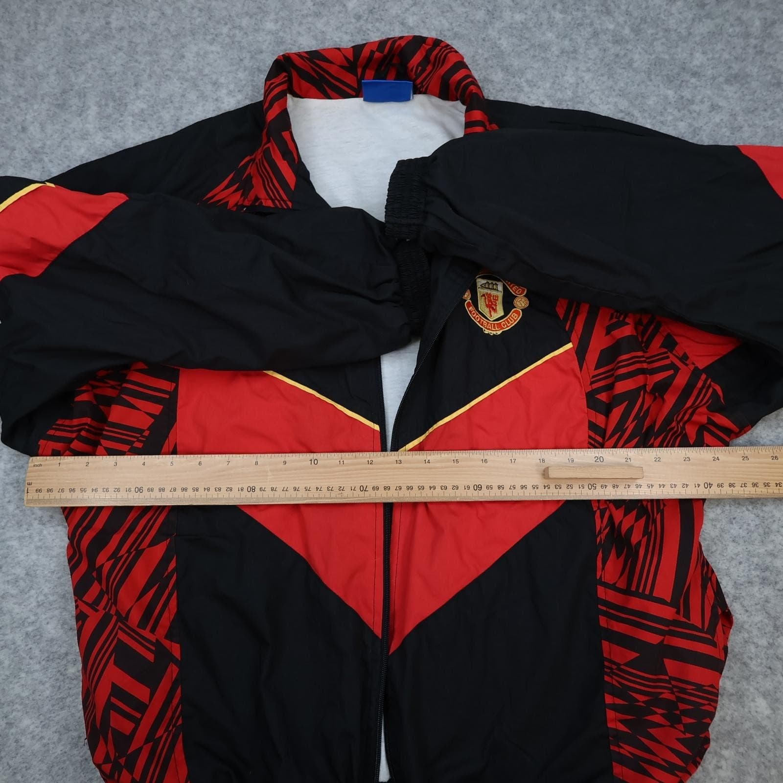 Vintage Manchester United Jacket Mens Medium Black 1992 1993 Umbro Track Top 90s photo 9