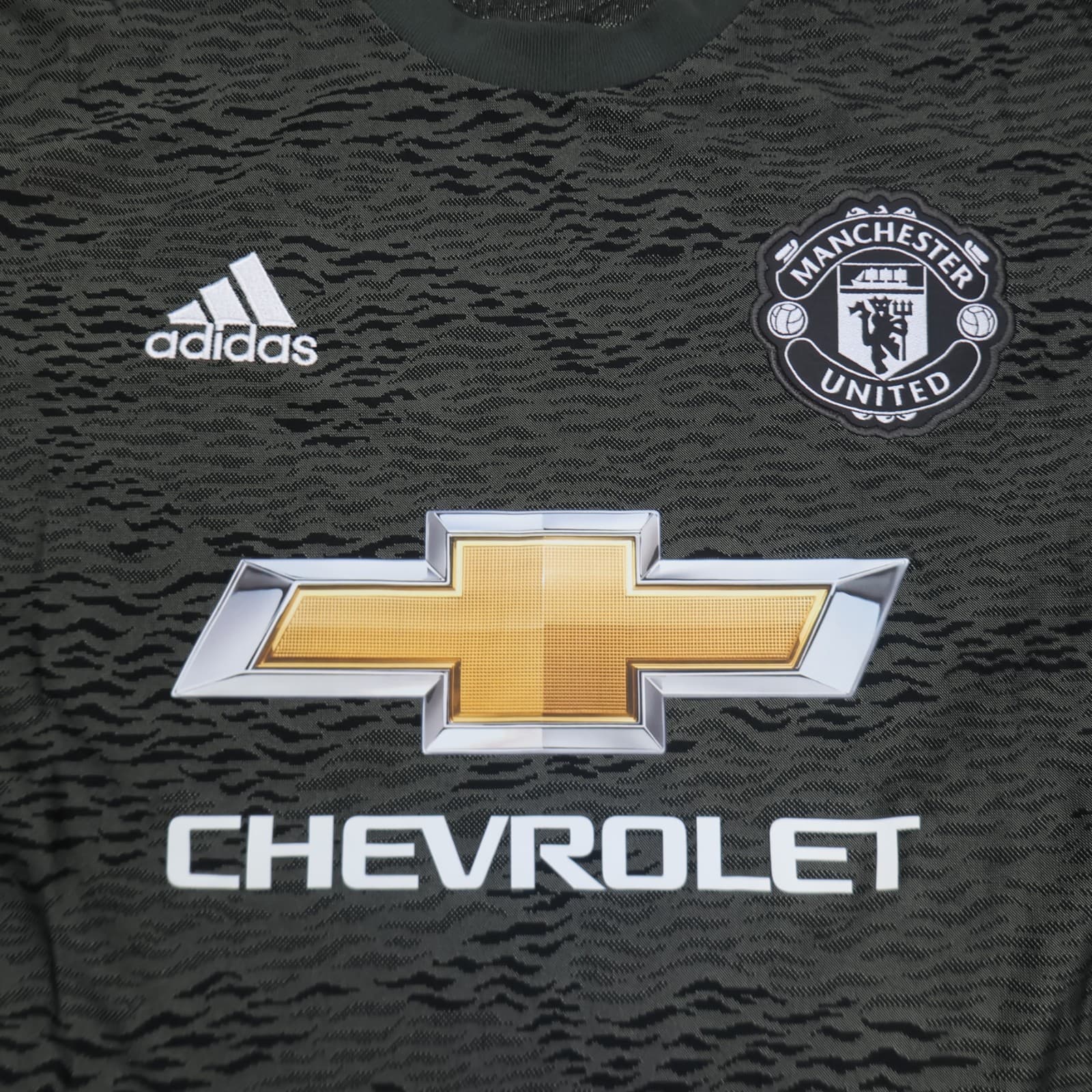 Manchester United Shirt Large Black Away Kit 2020 2021 Adidas Soccer Jersey photo 4