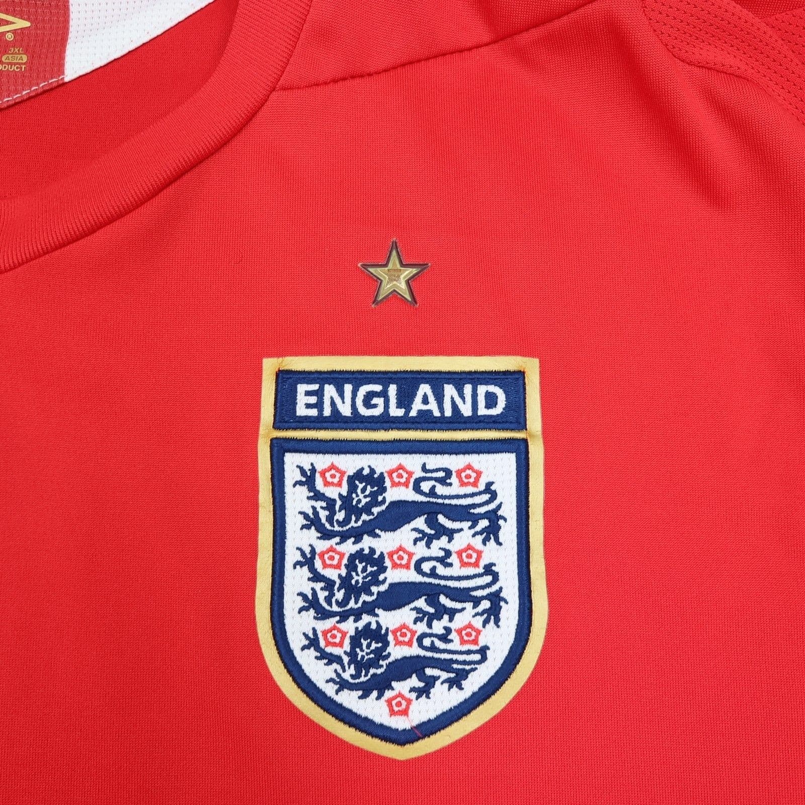 England Football Shirt 2XL Red Away Kit 2006 2007 2008 Umbro David Beckham 7 photo 3