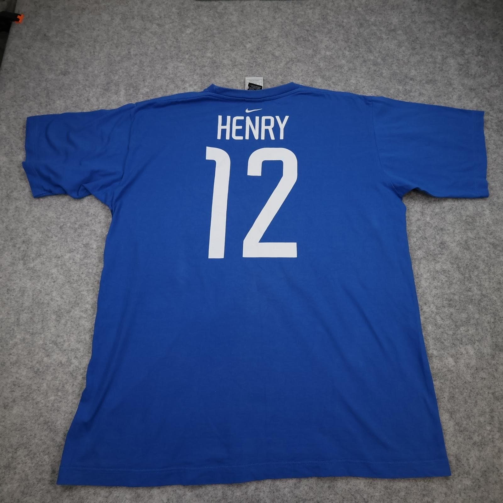 Vintage France Training Shirt Mens XL Blue 2002 Football Nike Henry 12 00s photo 2