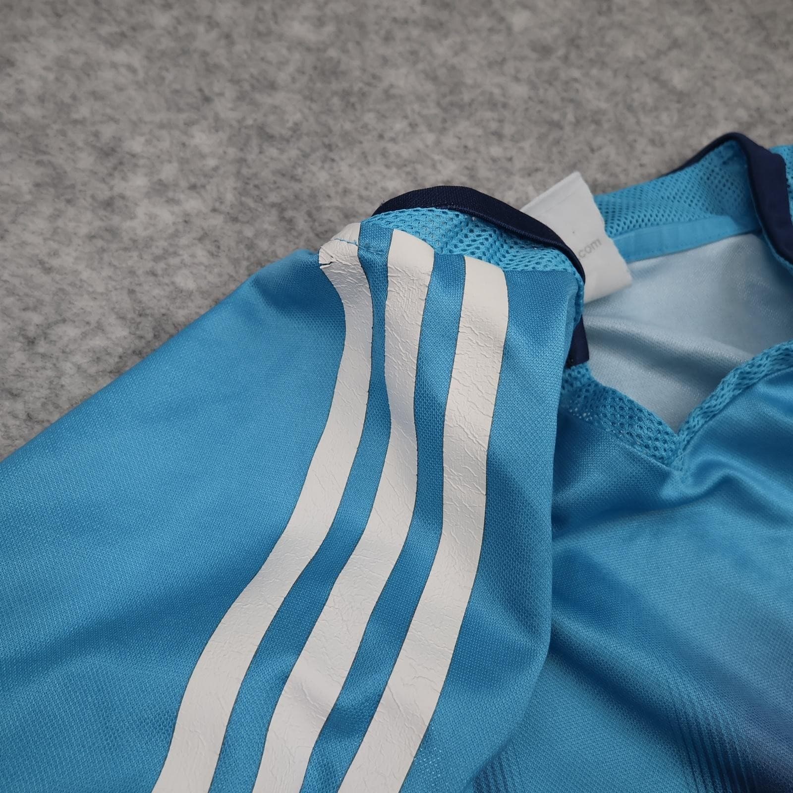 Olympique Marseille Shirt Mens Large Blue Away 2004 2005 Adidas Soccer Jersey photo 10