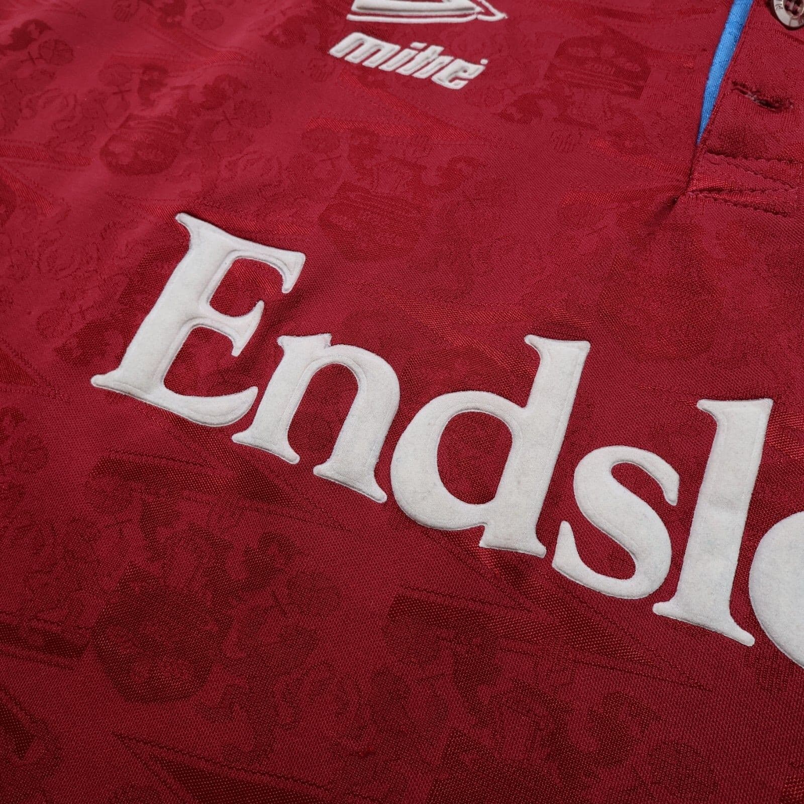 Vintage Burnley Shirt Extra Large Home Kit Mitre 1993 1994 1995 Jersey Endsleigh photo 6