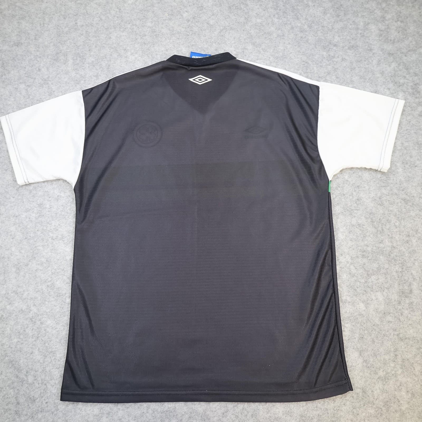 Vintage Celtic Shirt Mens Medium White Black Football Umbro 90s Soccer Jersey photo 2
