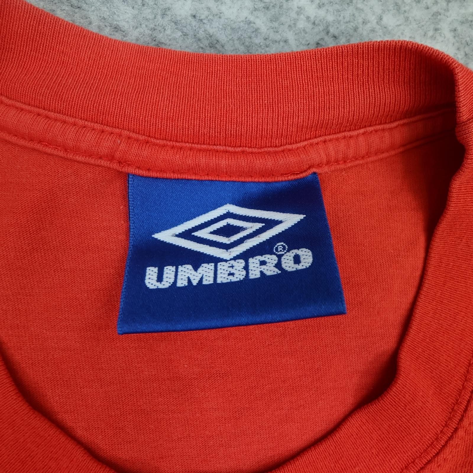 England Shirt Mens Medium Red Retro Football Umbro 1970 Away 2000's Retro photo 5