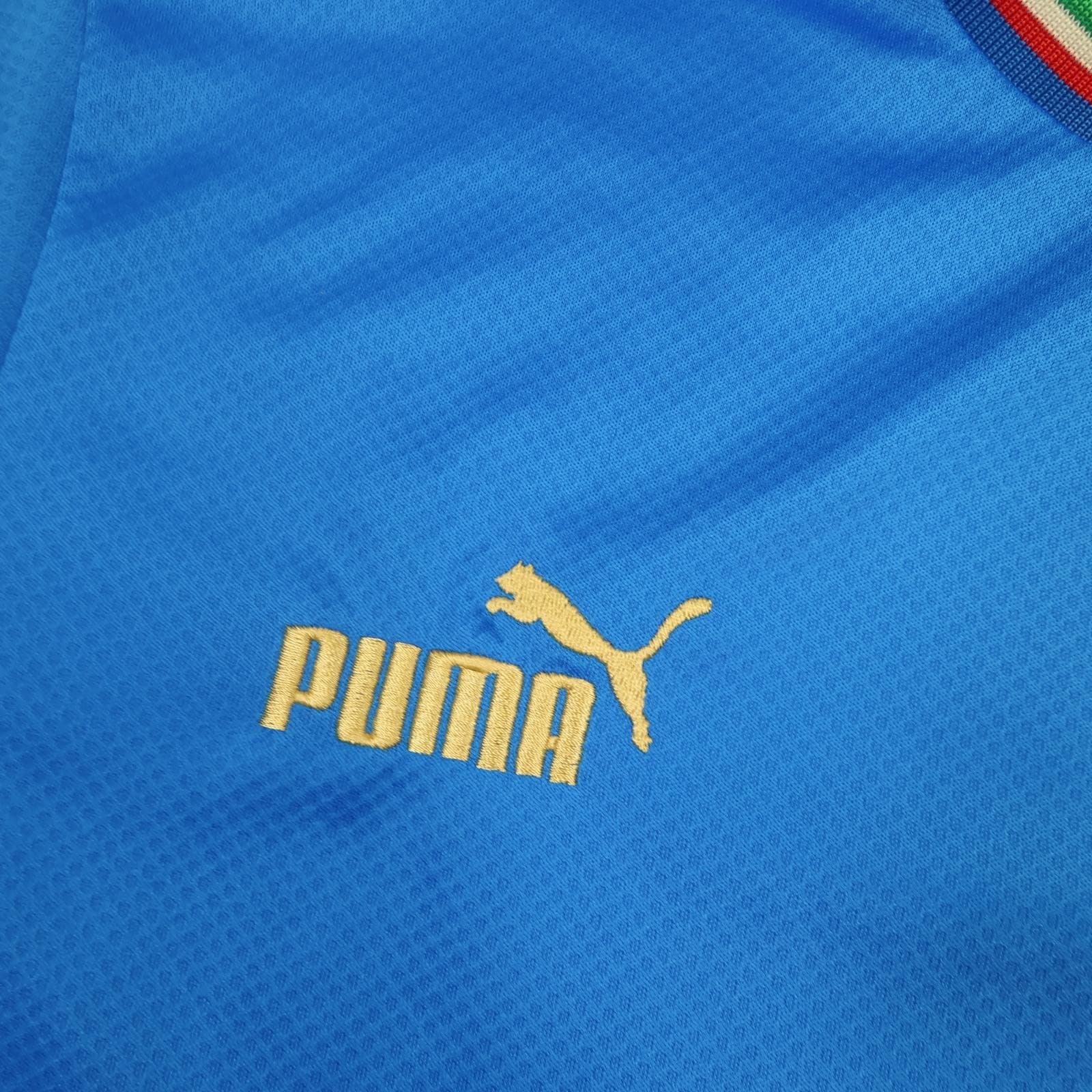 Italy Home Shirt Mens Large Blue 2022 2023 Football Puma Italia Top Jersey photo 5