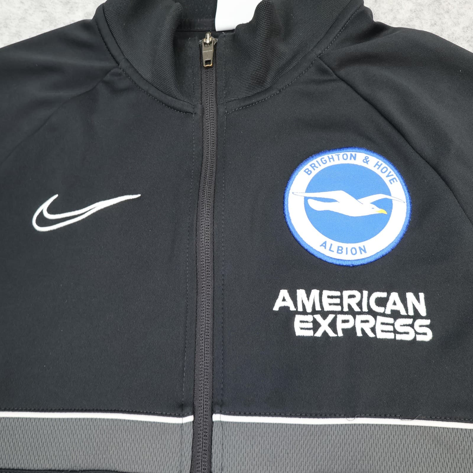 Brighton & Hove Albion Jacket Mens Medium Black EPL Football Nike Dri Fit photo 2
