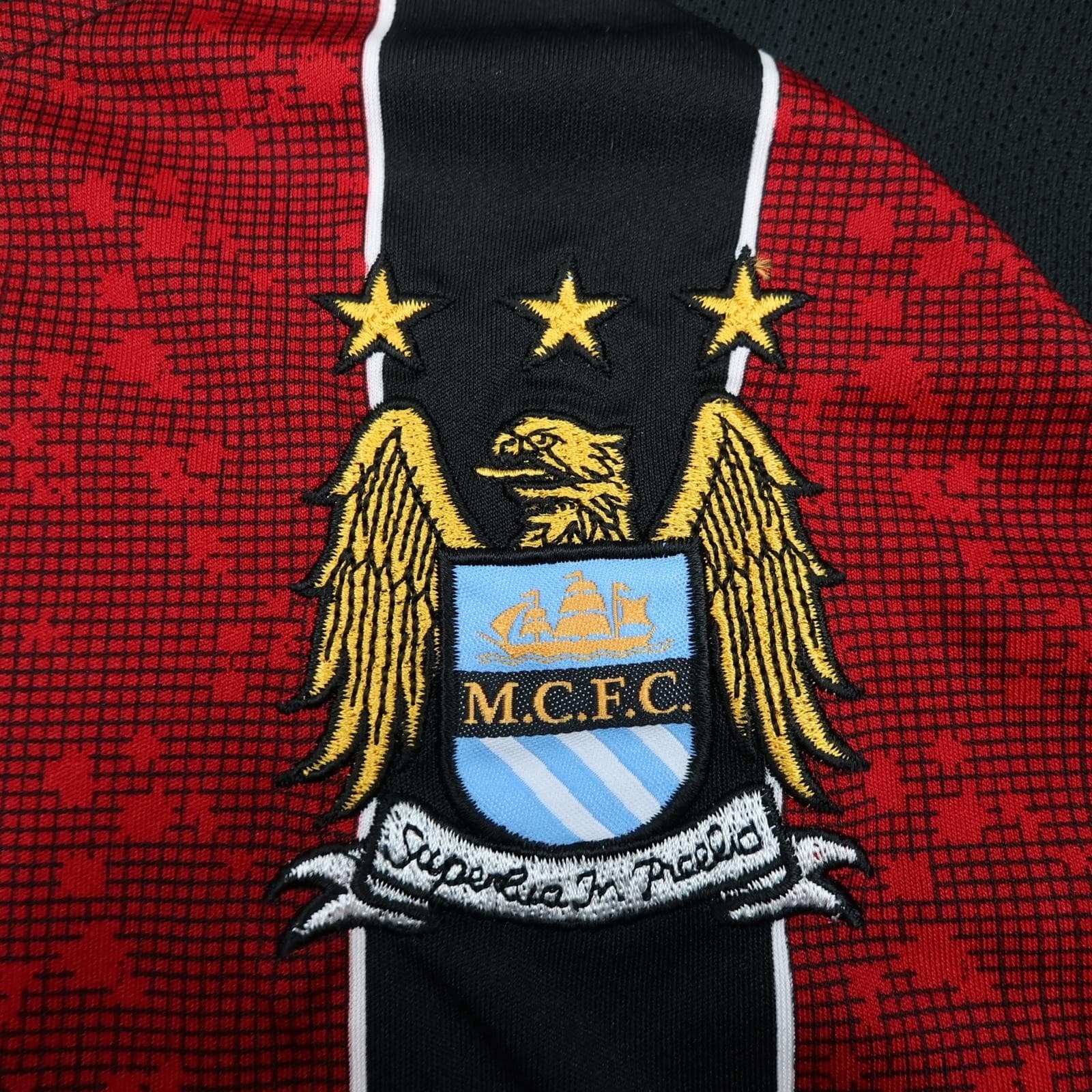 Manchester City Shirt Mens Medium Black Away 2008 2009 Football Le Coq Sportif photo 4