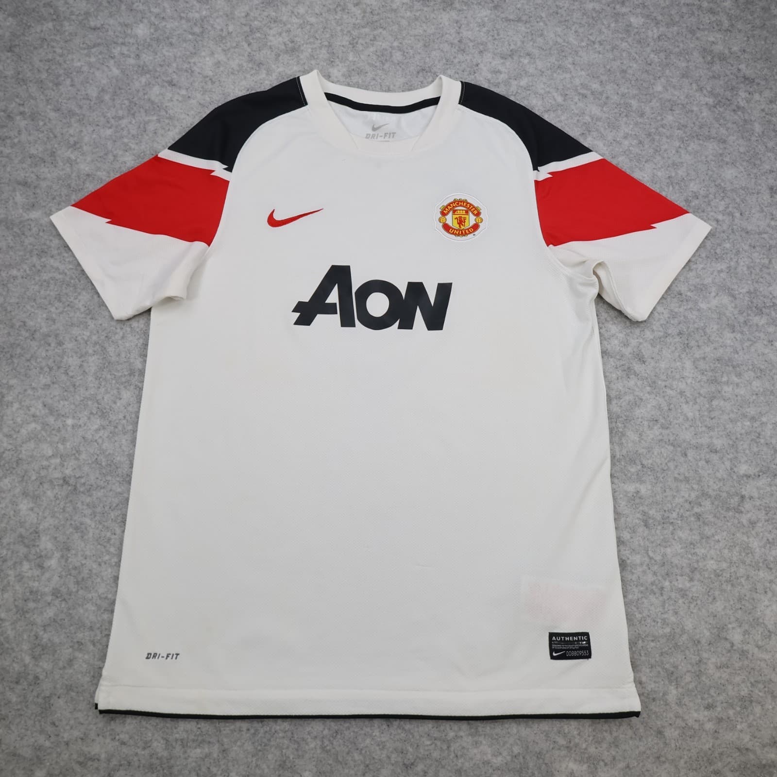 Manchester United Shirt Extra Large Boys White Away 2010 2011 Nike Jersey Kids