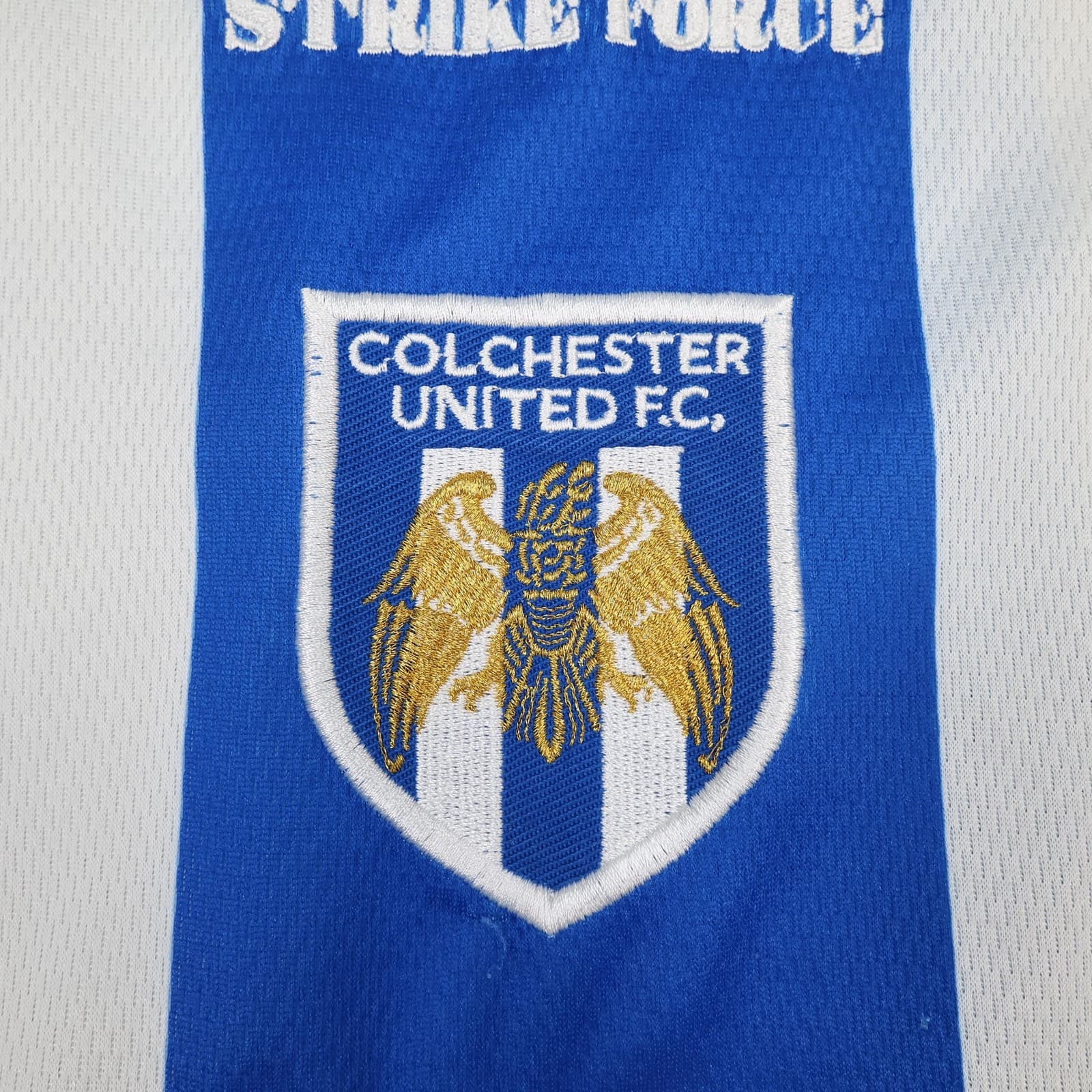 Colchester United Shirt Mens Large Home 2000 2002 Strike Force Jobserve Jersey photo 5