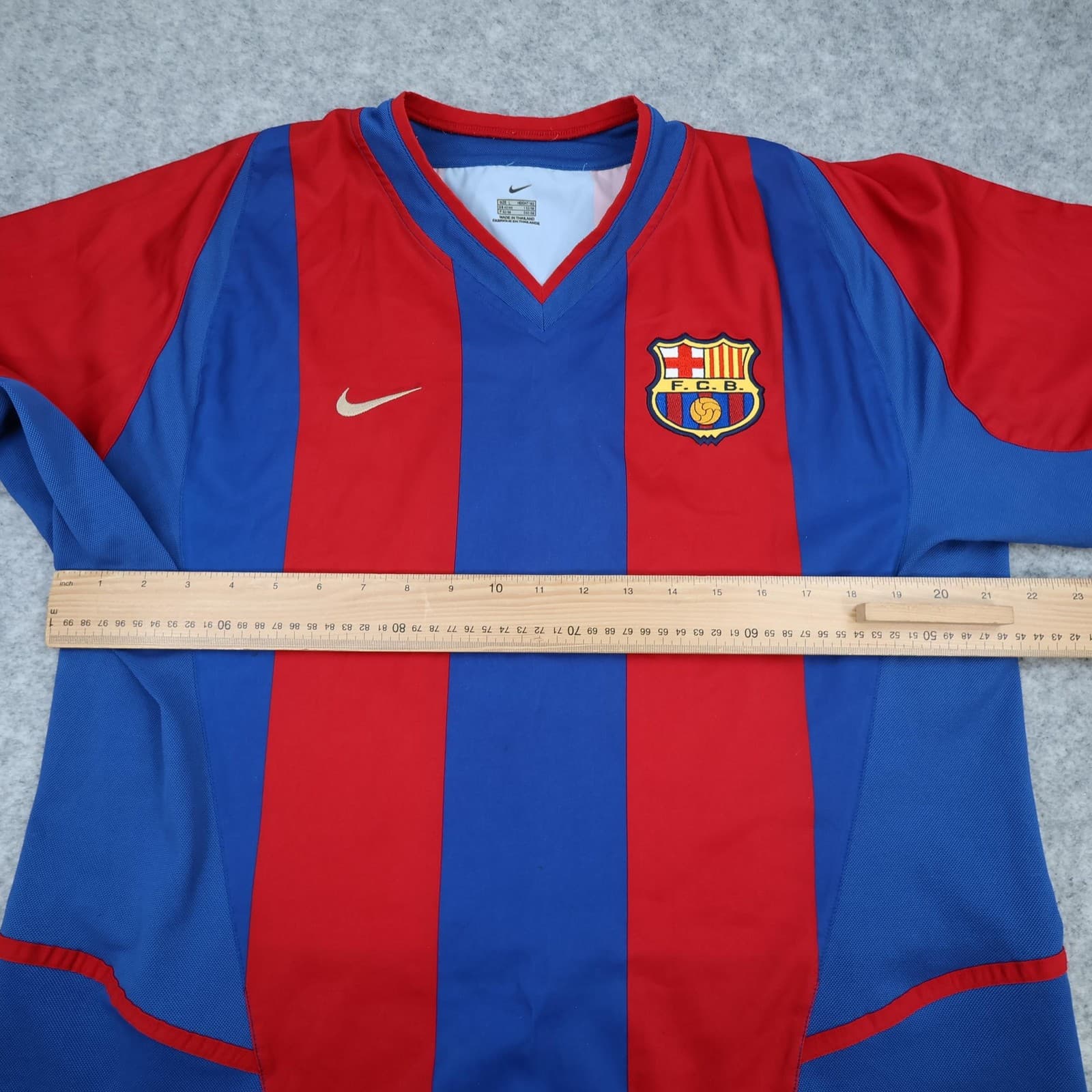 Vintage Barcelona Shirt Mens Large 2002 2003 Home Soccer Jersey Nike LFP La Liga photo 10