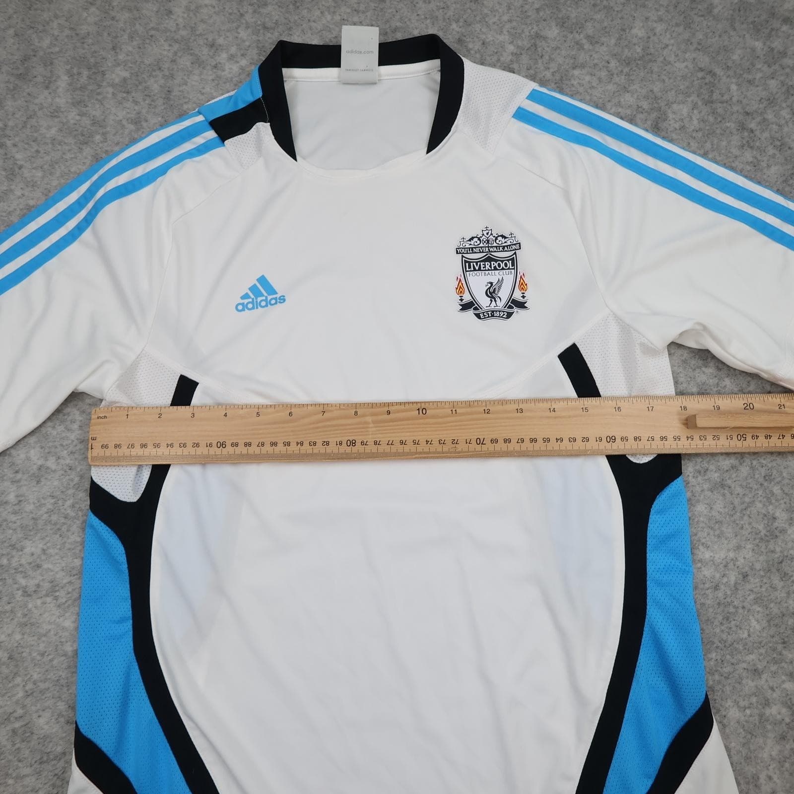 Liverpool Training Shirt Mens Medium White 2011 2012 Football Adidas Climacool photo 9